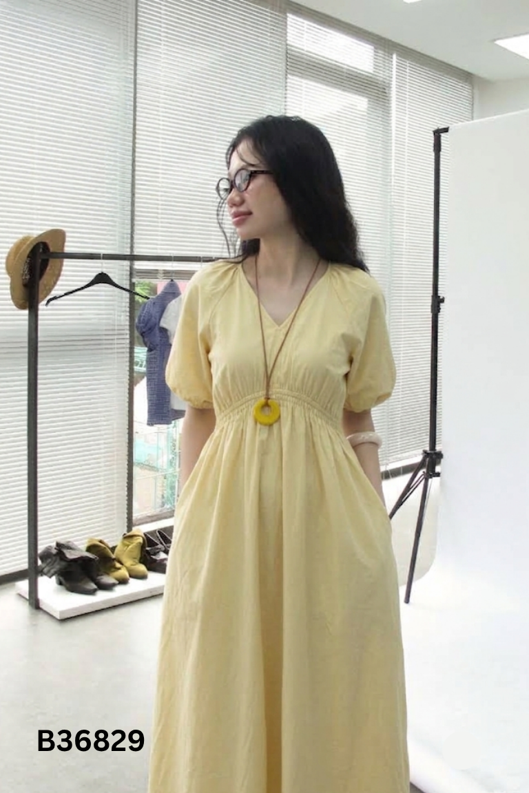 Váy vàng chun eo