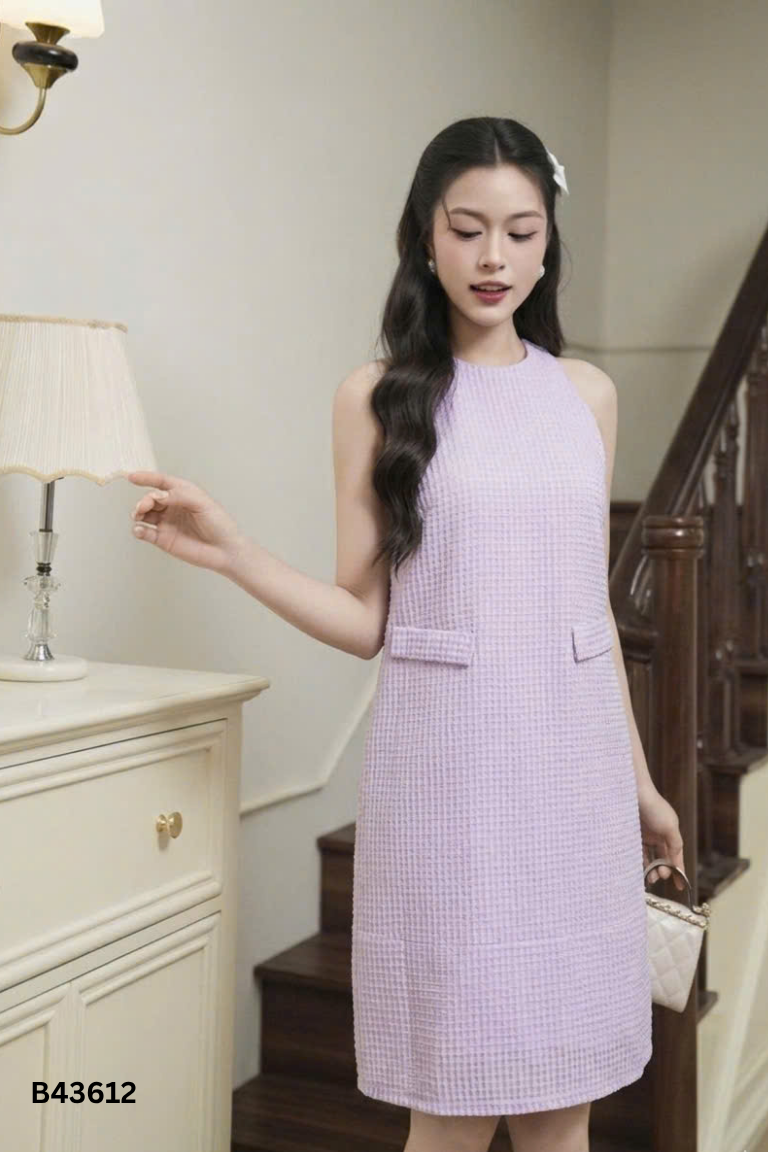 Váy tím FABRIC HOLIC sát nách