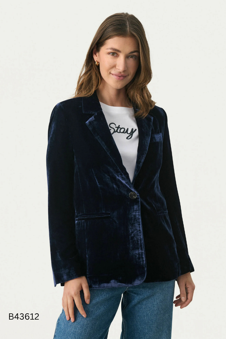 Áo blazer MANGO xanh than
