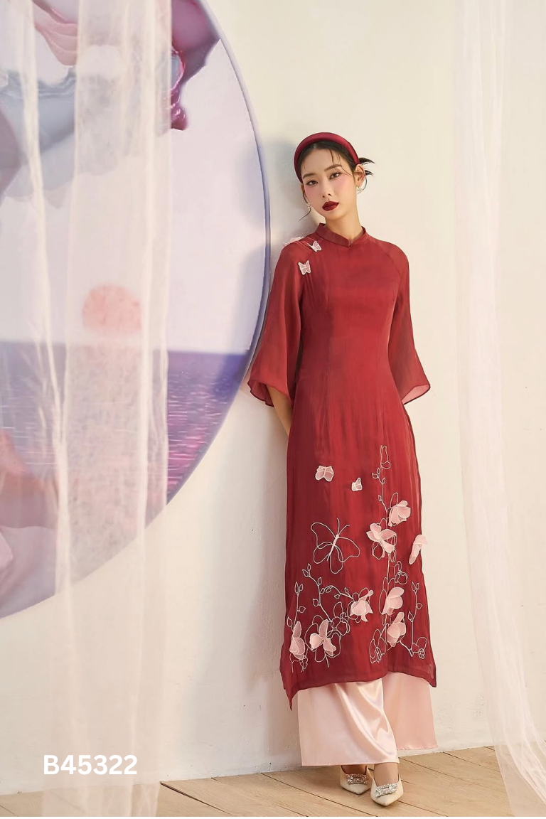 SETáo dài NẮNG đỏ+ quần hồng