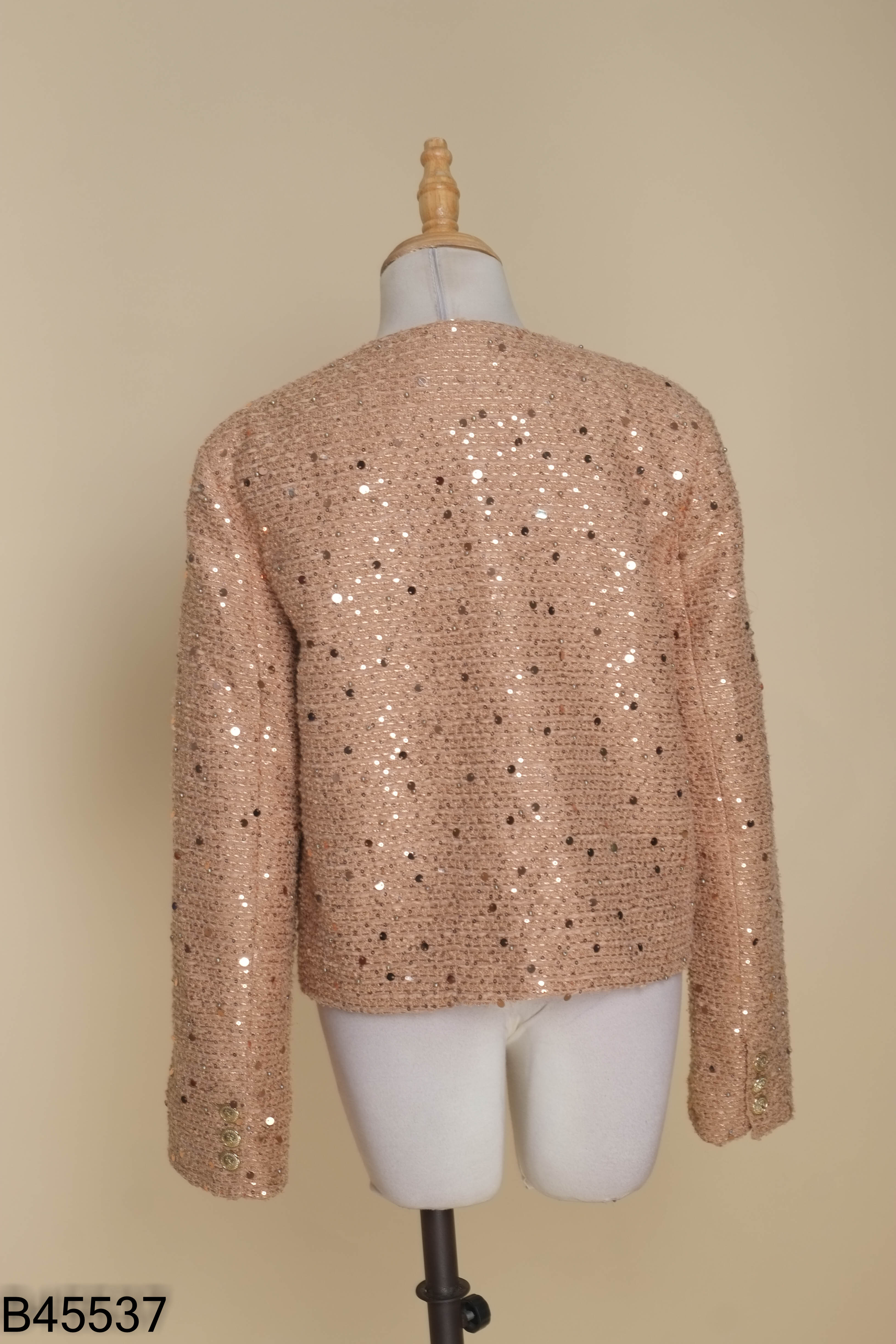 Áo dạ tweed vàng SUMMER STU đính hạt