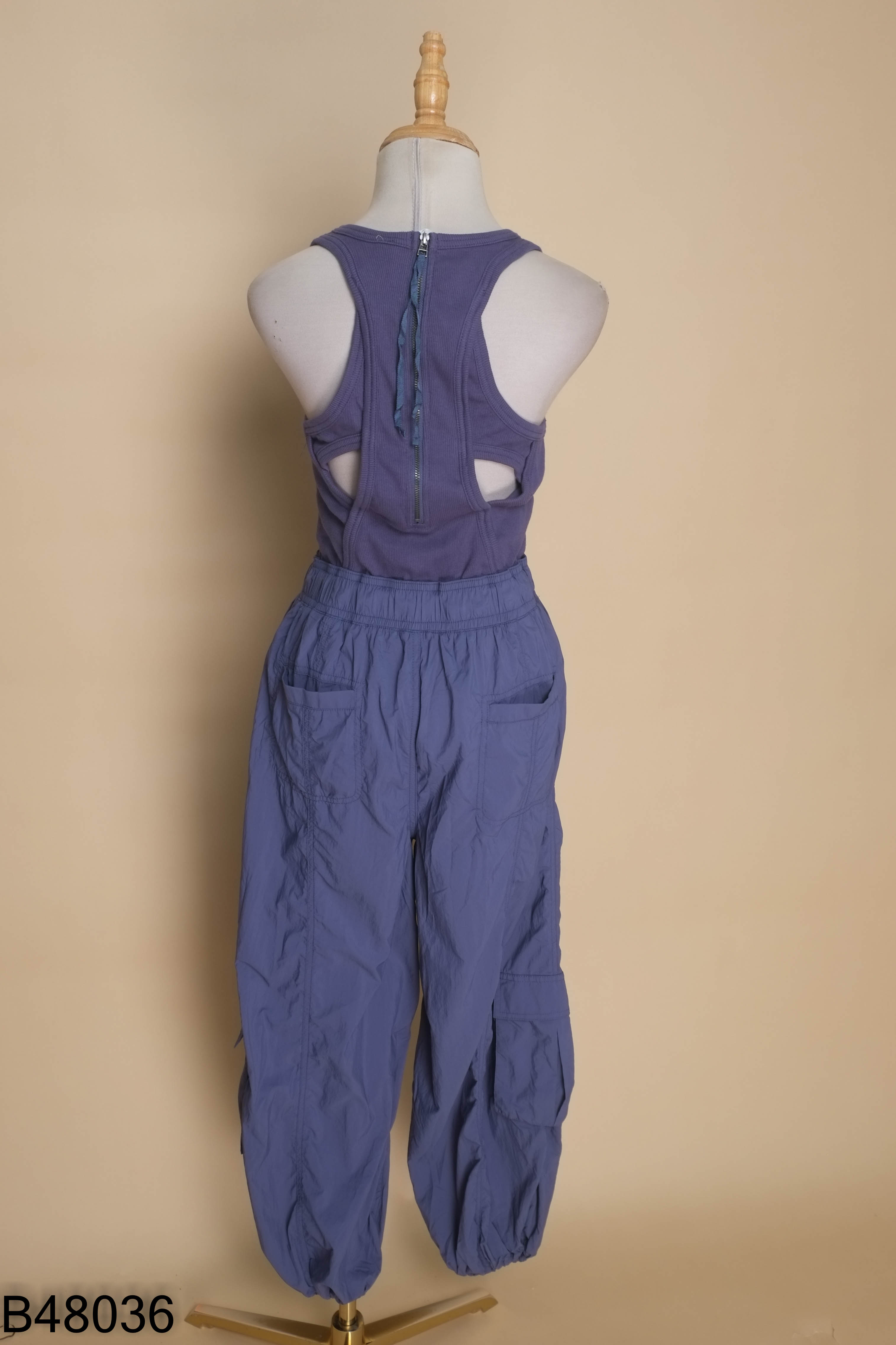 Jumpsuits sát nách xanh