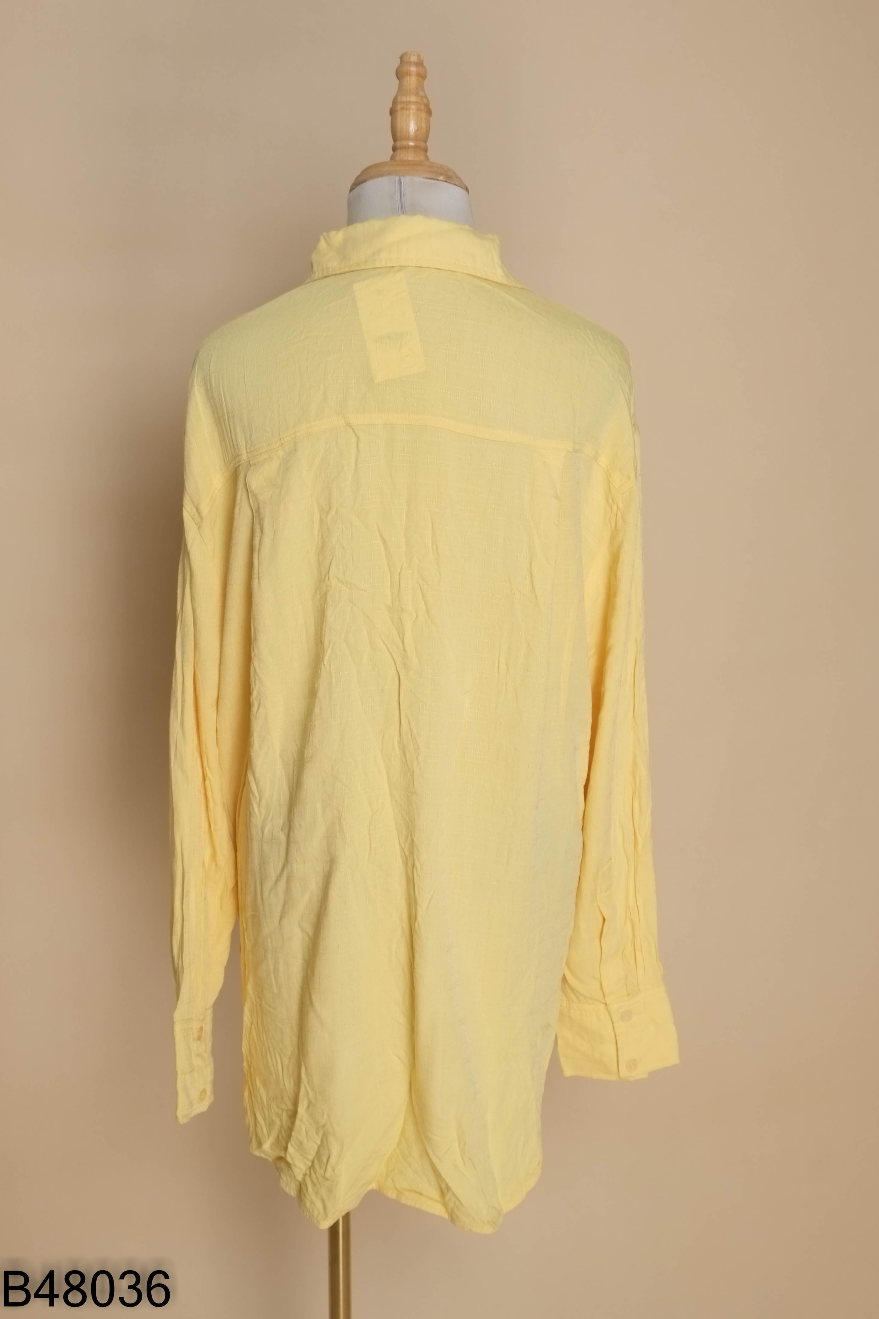Áo sơ mi linen ZARA vàng (XUẤT)