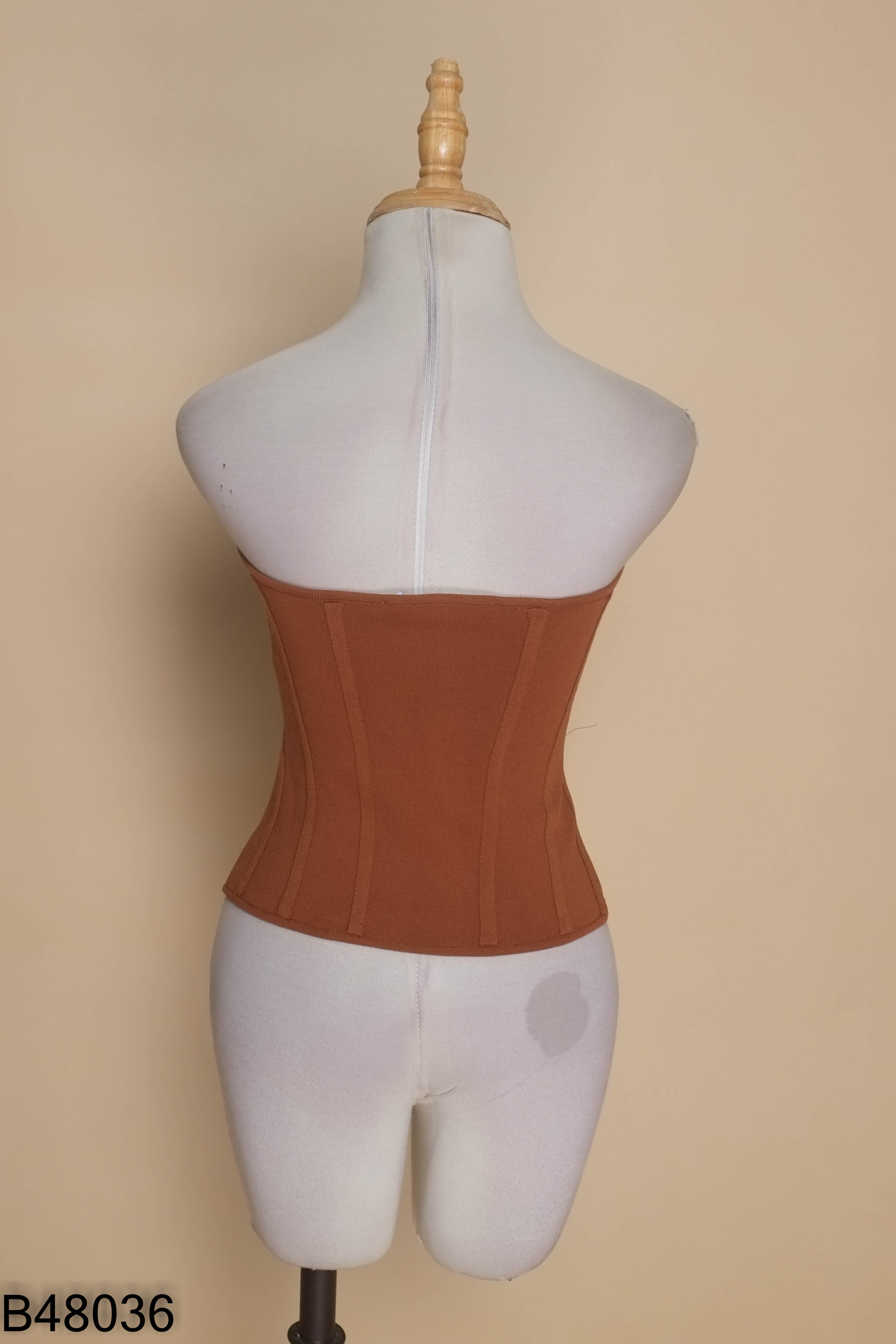 Áo quây ZARA nâu dáng corset