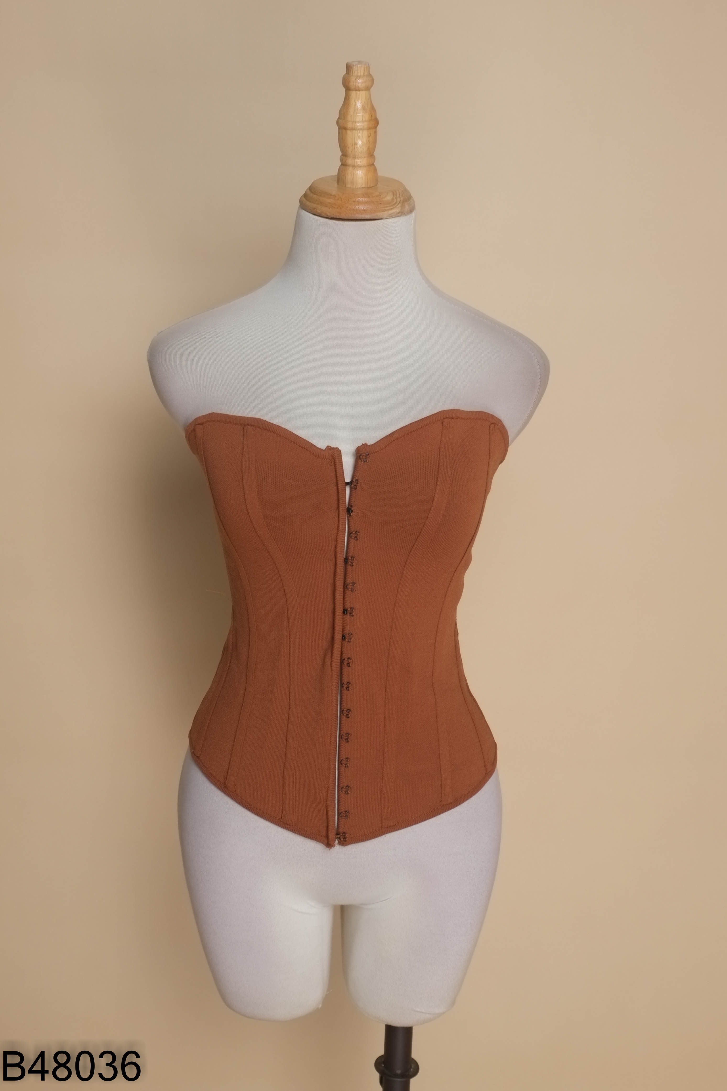 Áo quây ZARA nâu dáng corset