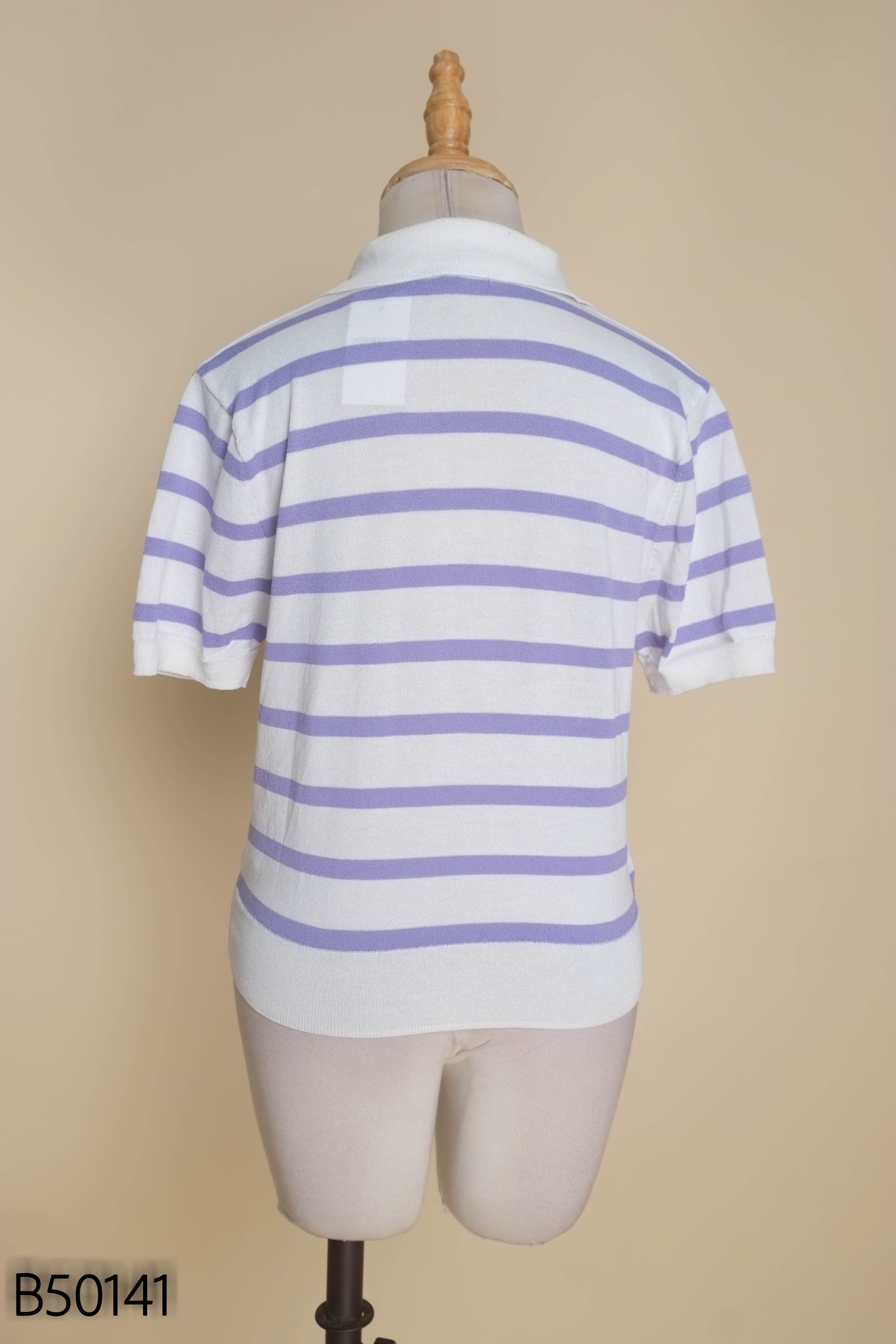 Áo trắng kẻ ngang tím SPAO