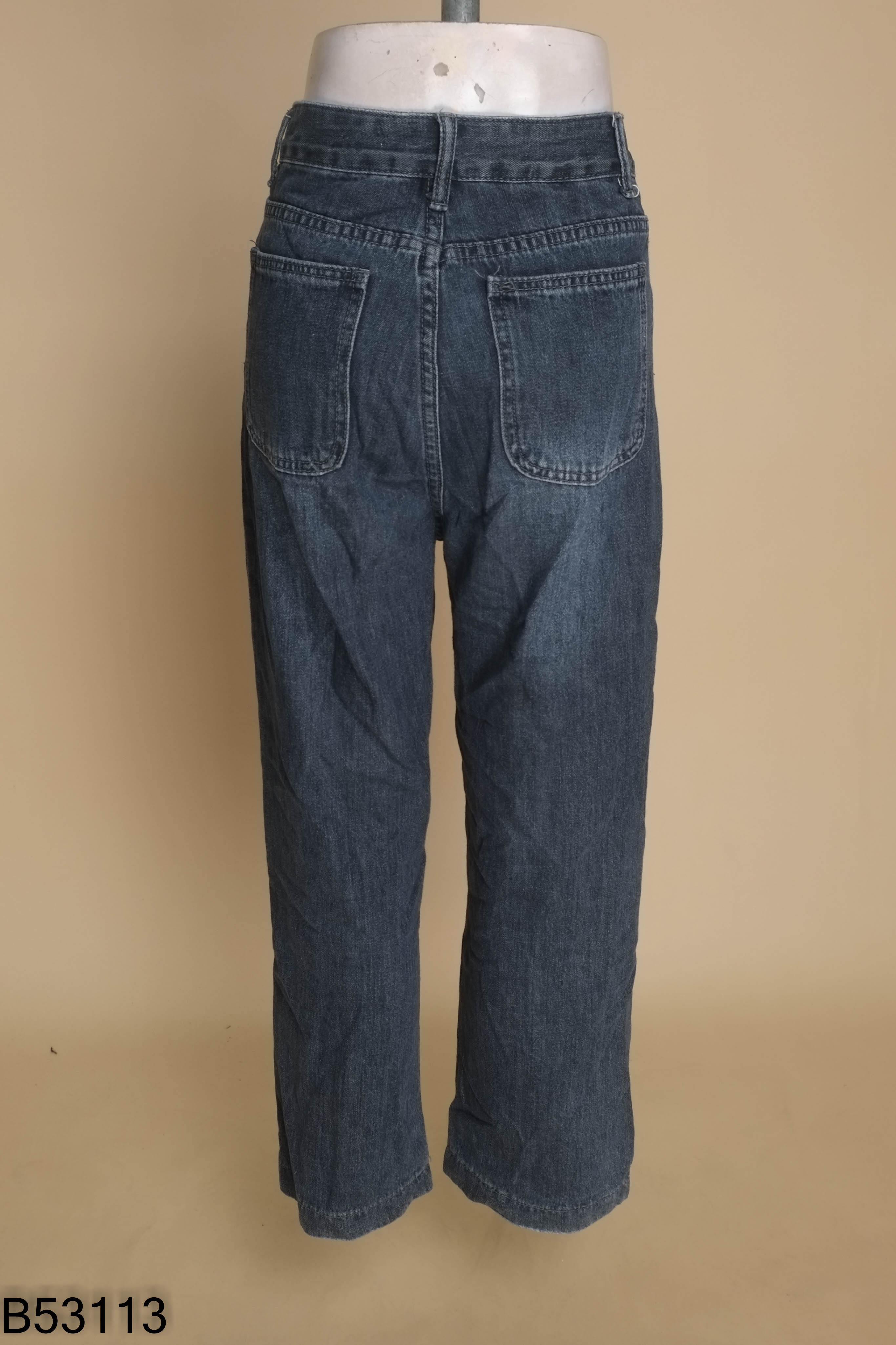 Quần jeans xám đen ống loe