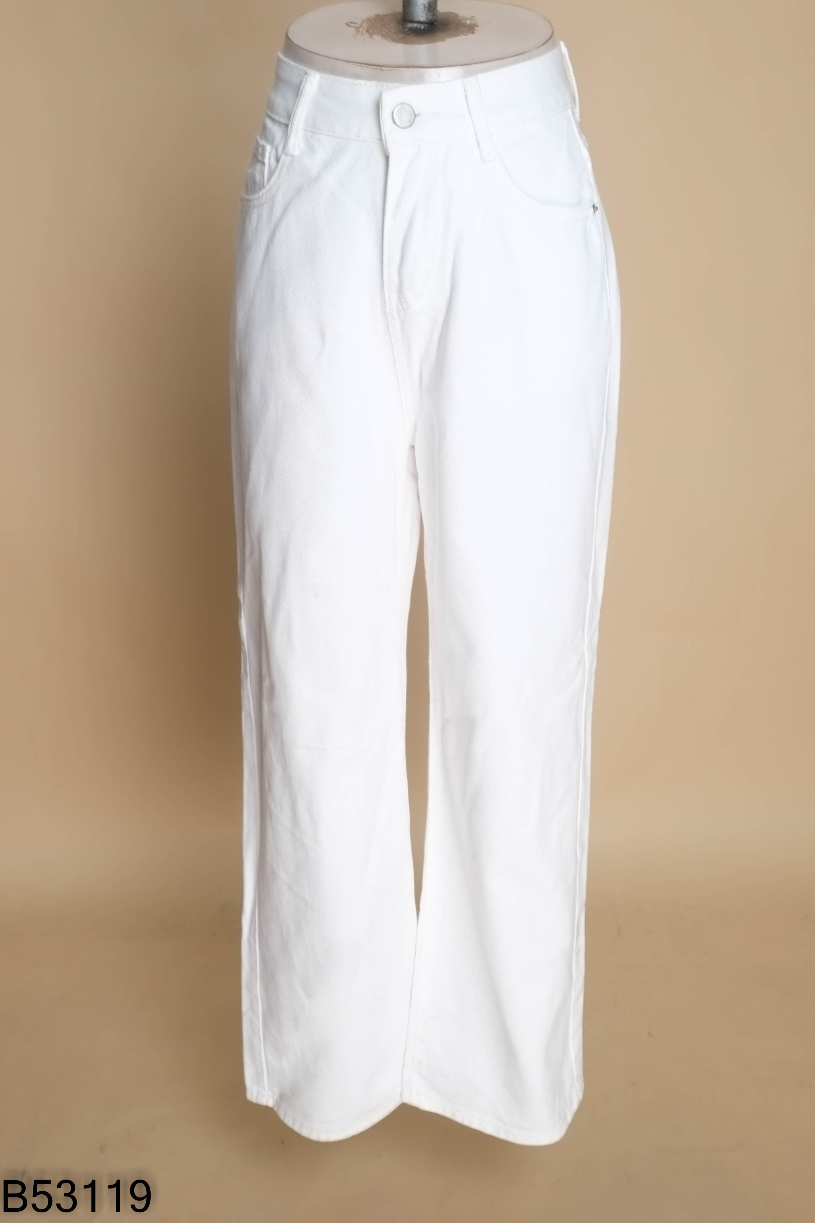 Quần jeans trắng trơn