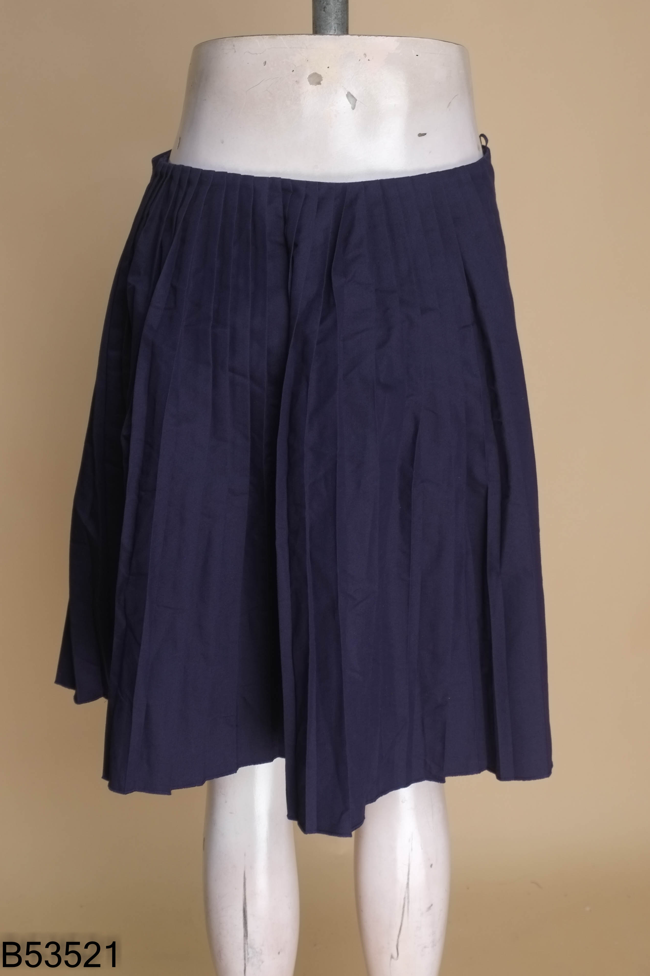 Chân váy xanh than COS xếp ly
