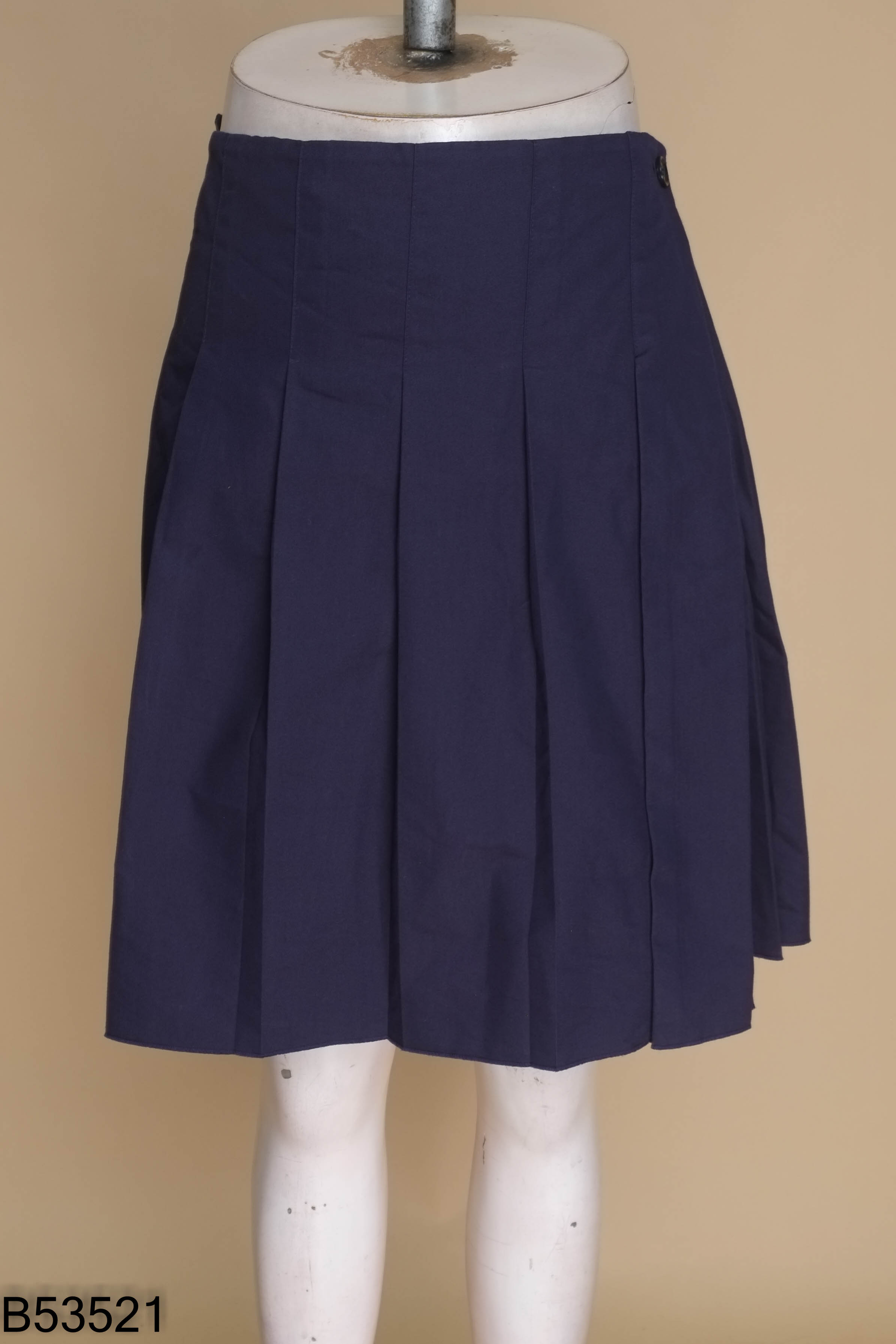 Chân váy xanh than COS xếp ly