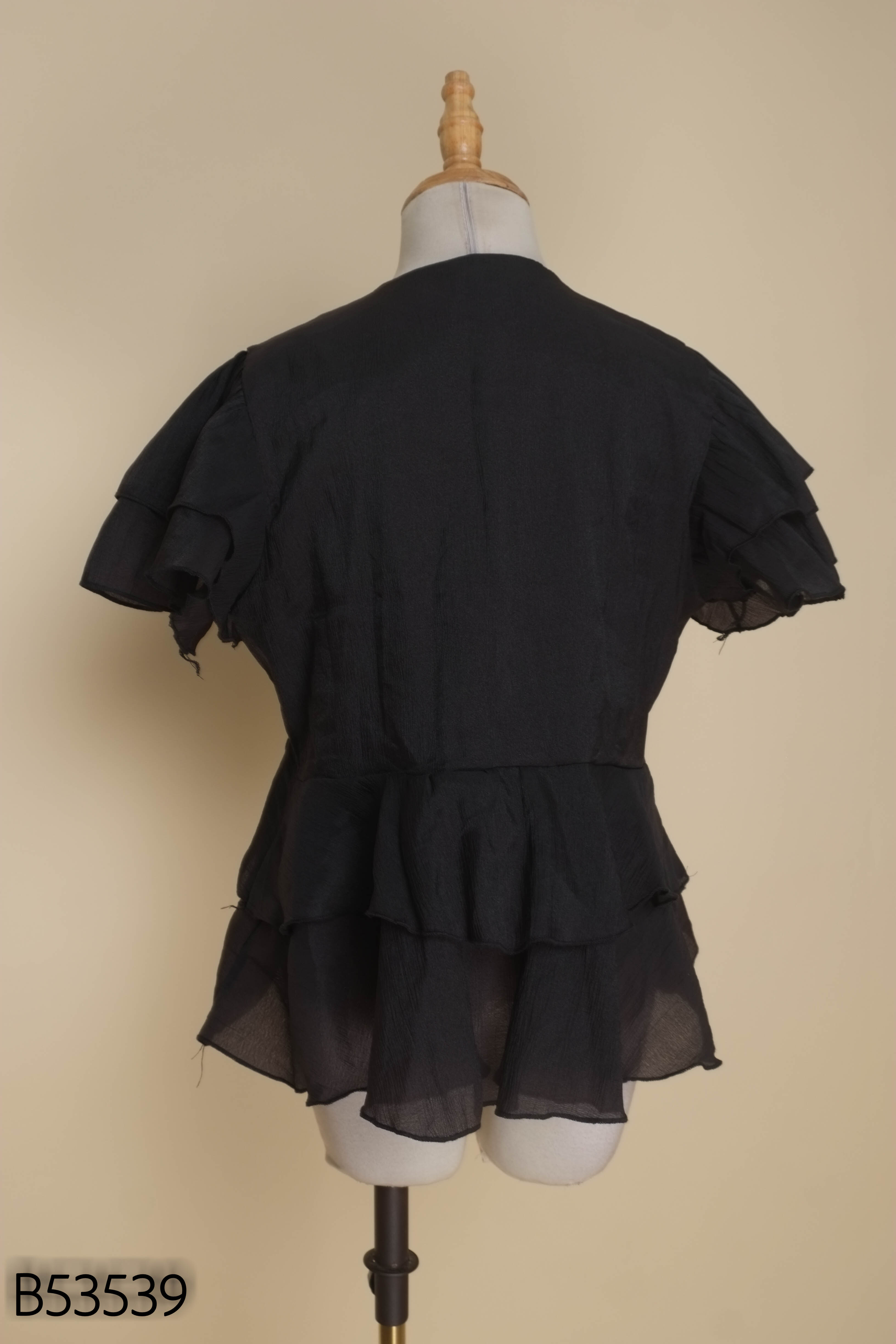 Áo babydoll đen 3 tầng