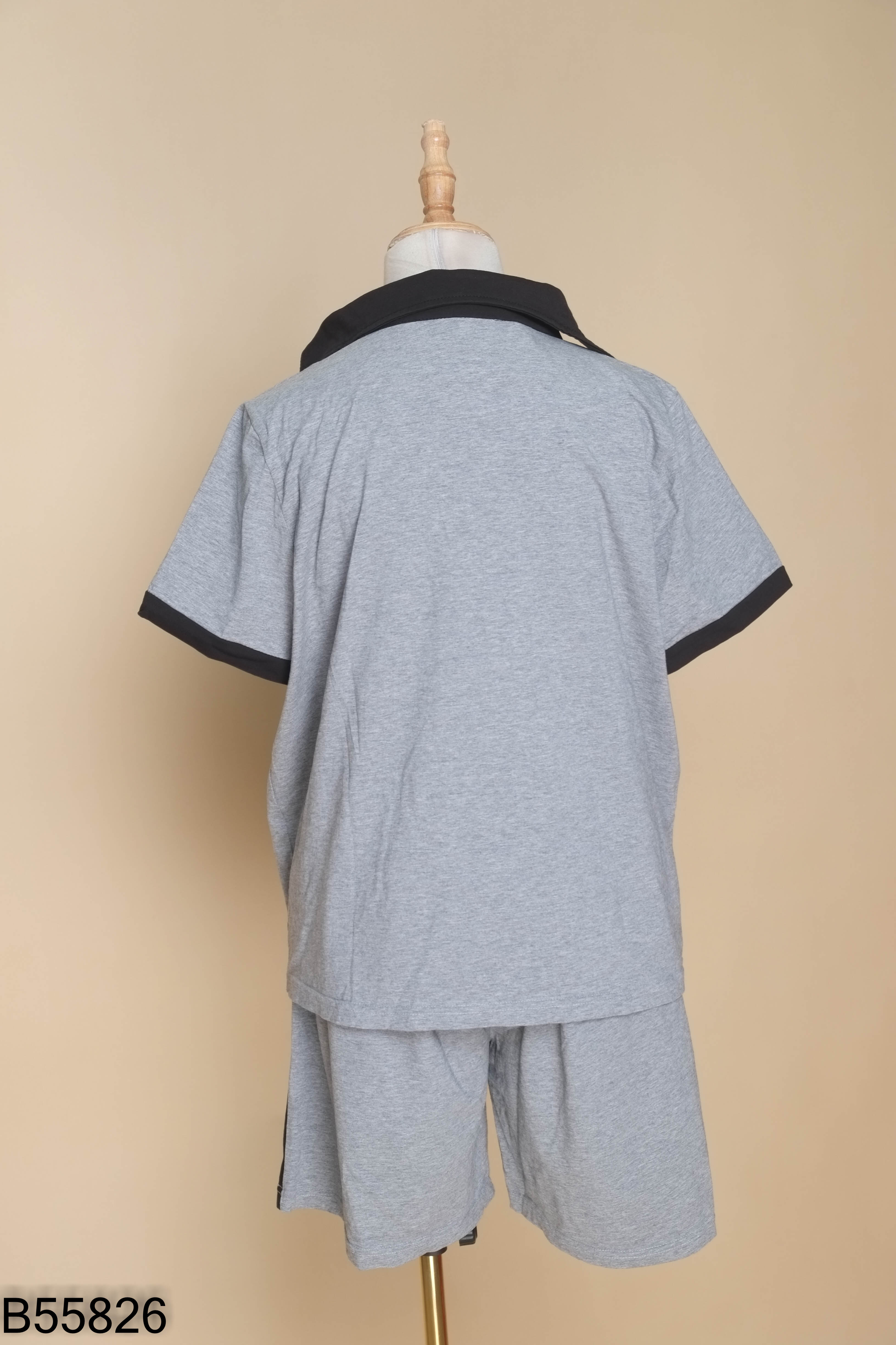 Set áo polo CHISO xám + quần short
