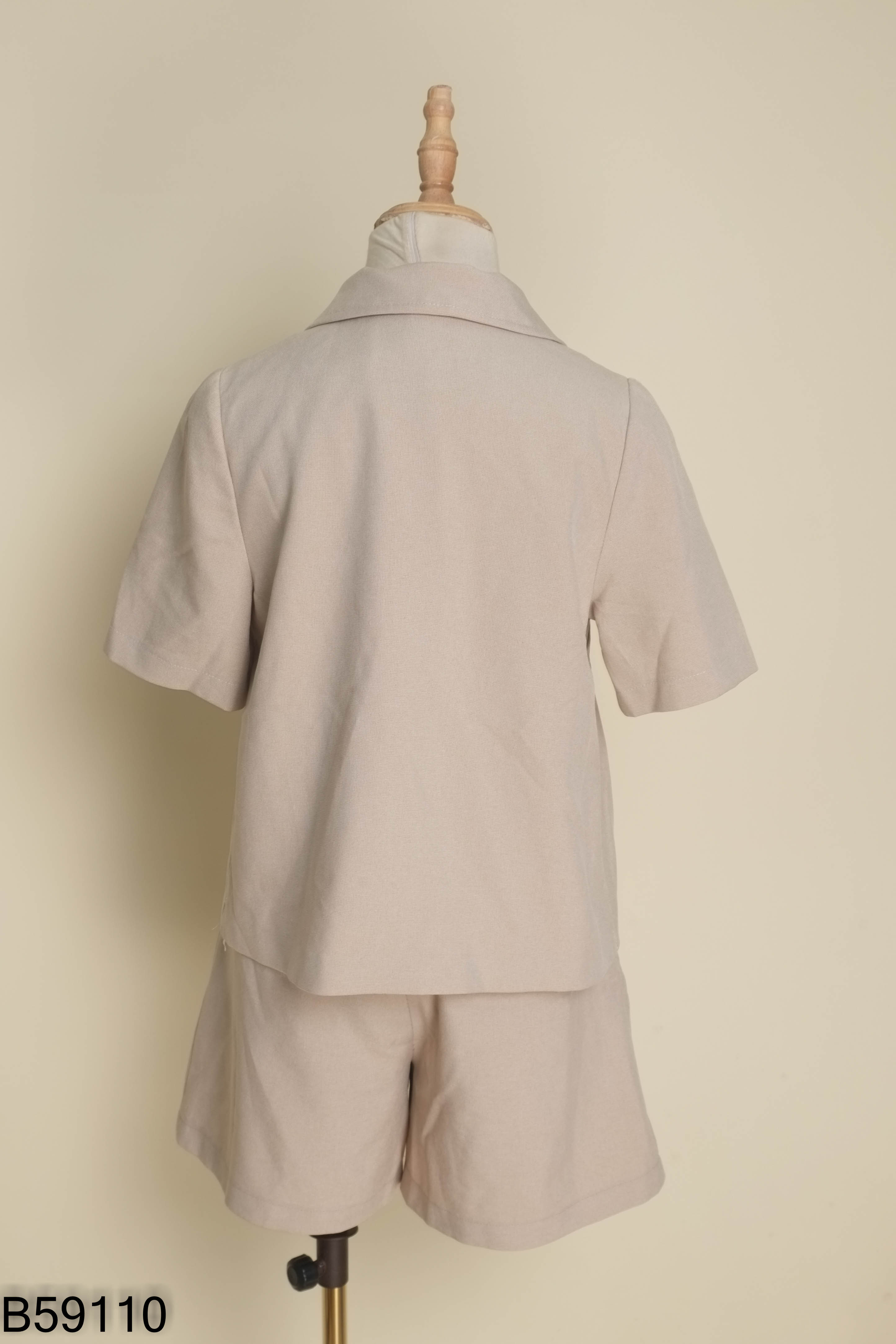 Set Áo be MÉO trơn + quần short