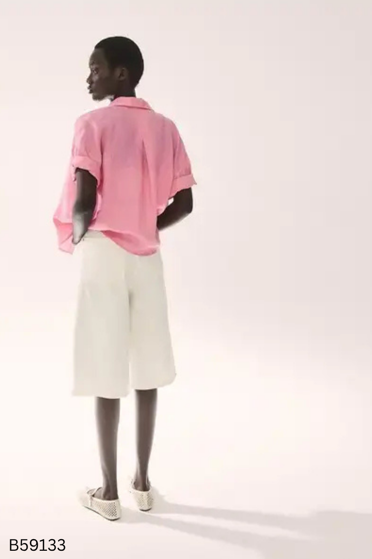 Áo sơ mi hồng ngắn tay H&M