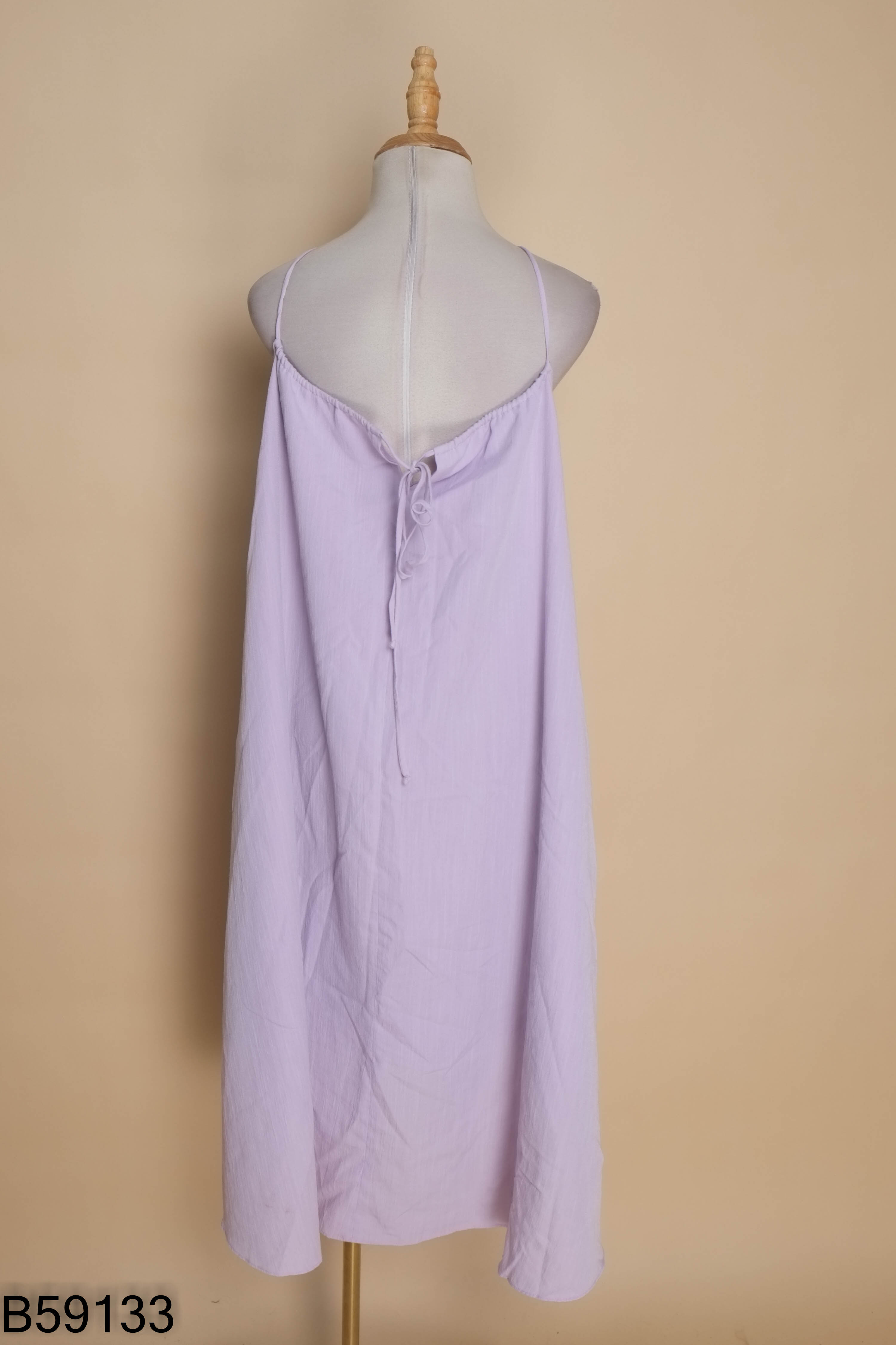 Váy dây tím thêu ANCLOTHING