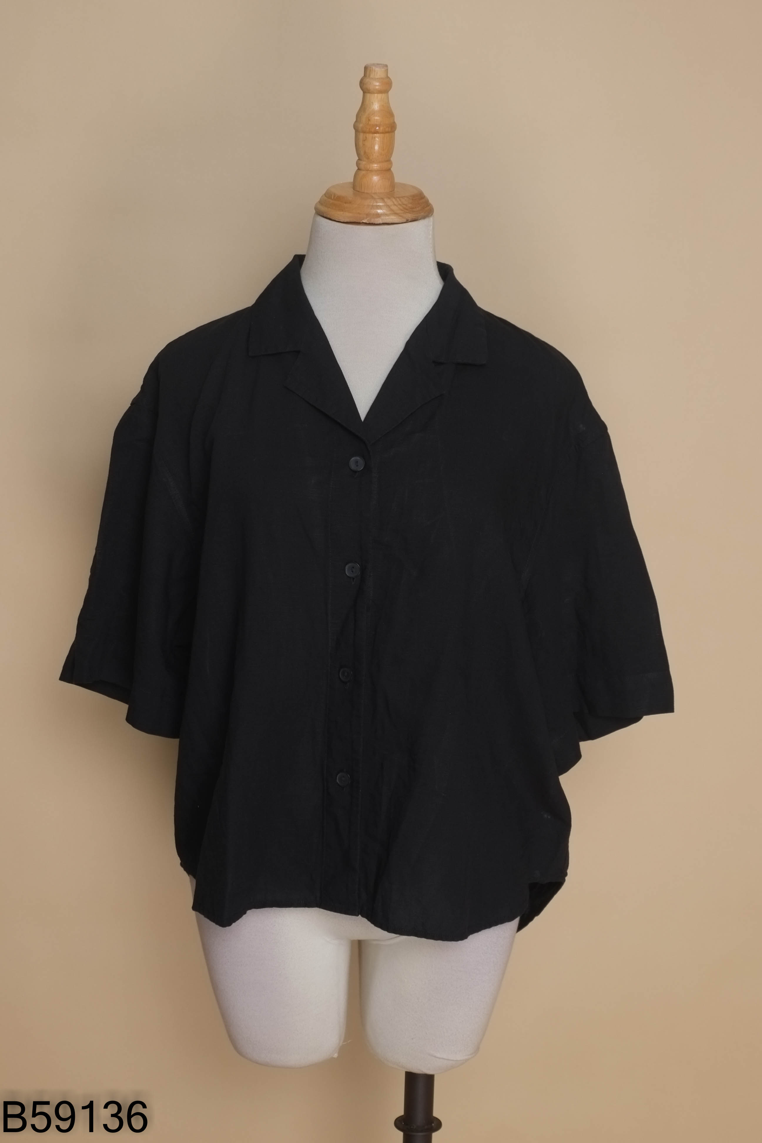 Áo linen UNIQLO đen