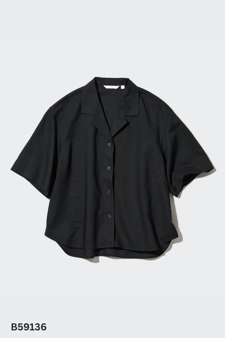 Áo linen UNIQLO đen