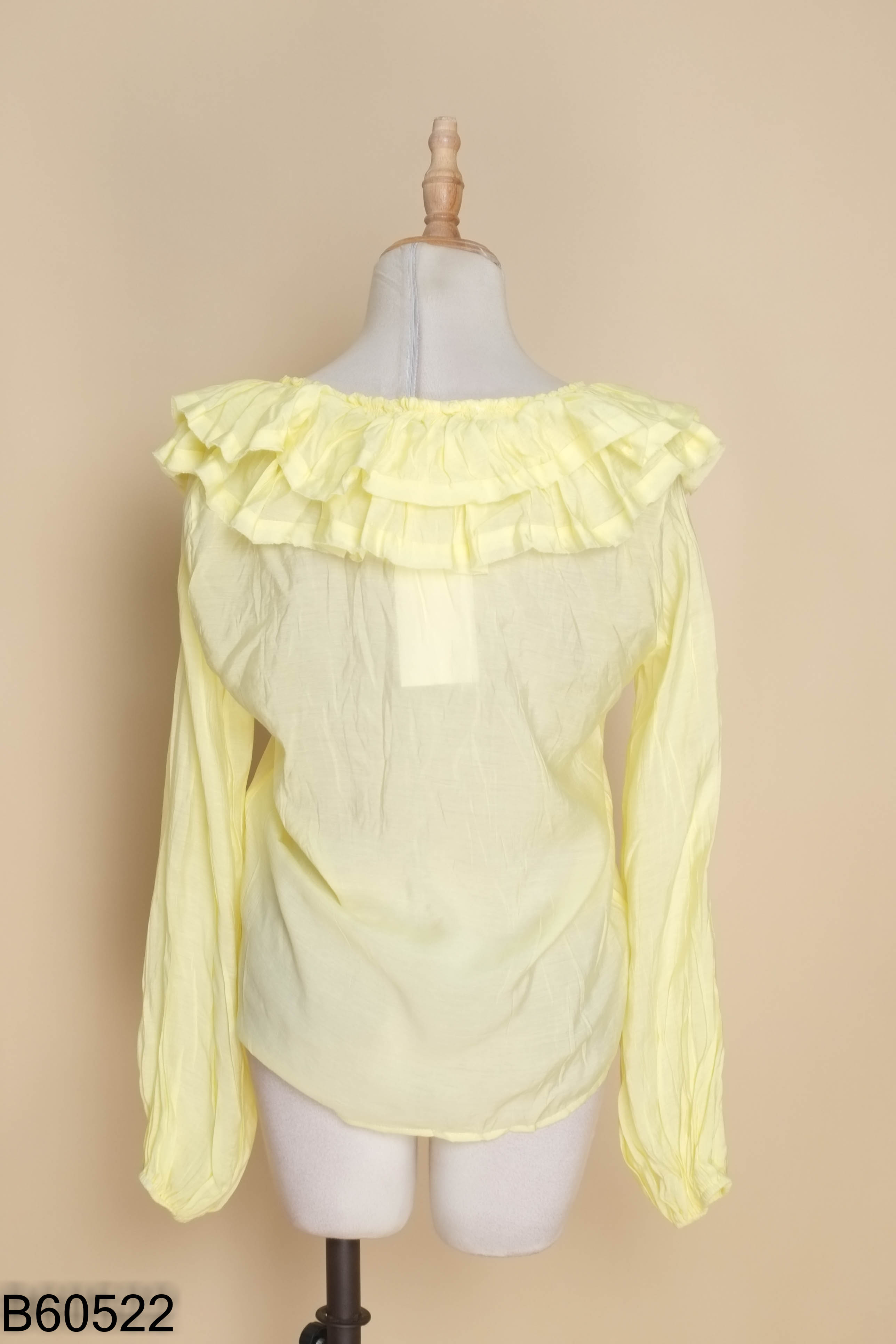 NEWTAG Áo vàng ZARA phối bèo (XUẤT)