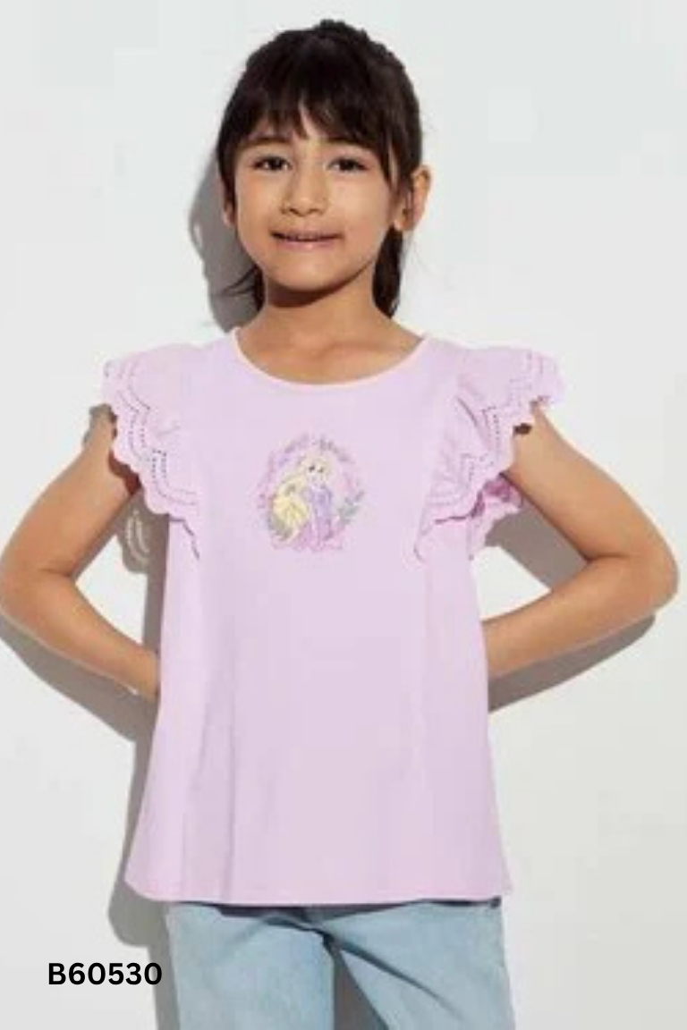 Áo hồng UNIQLO in hình KIDS