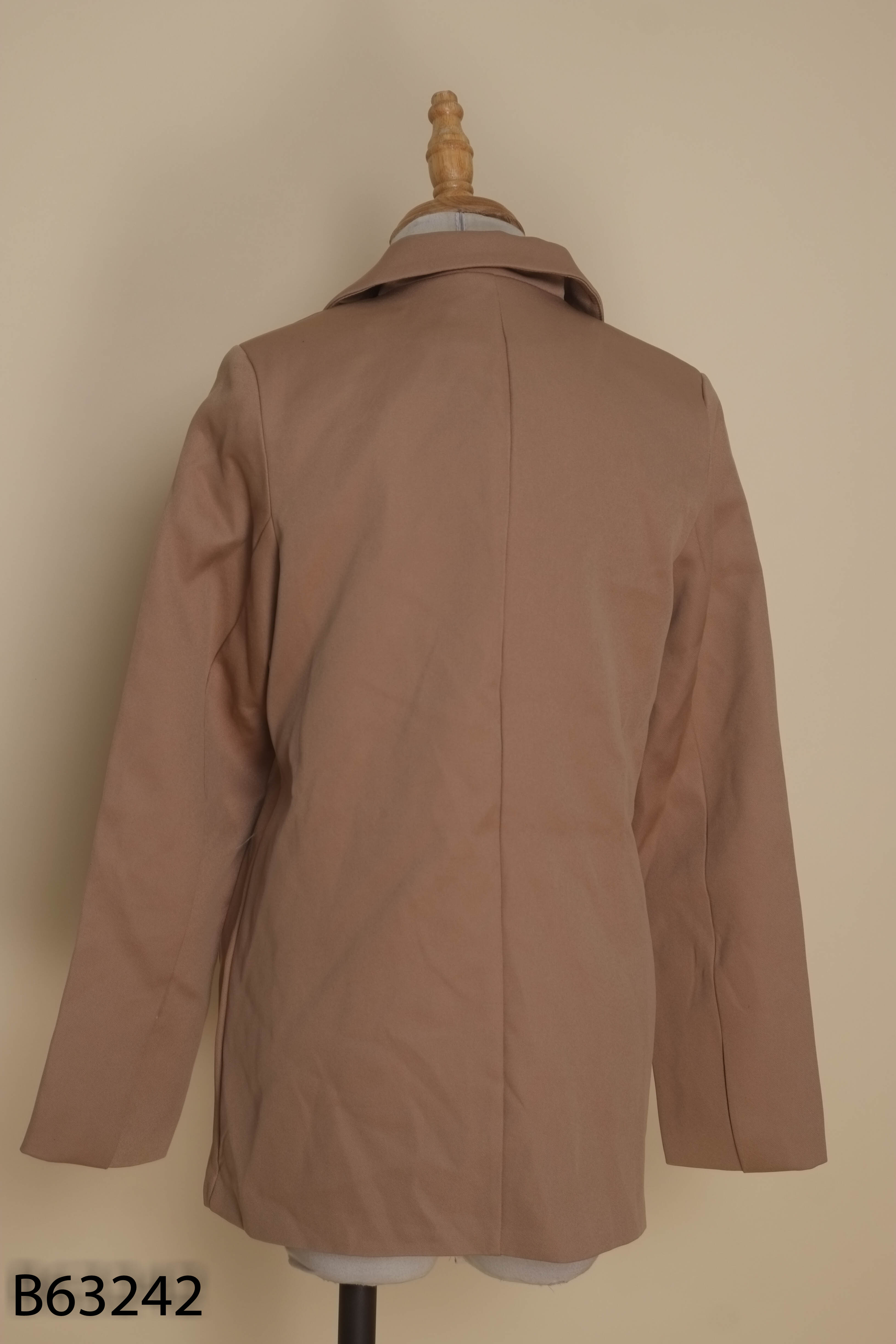 NEWTAG Áo khoác blazer nâu phối cúc vàng