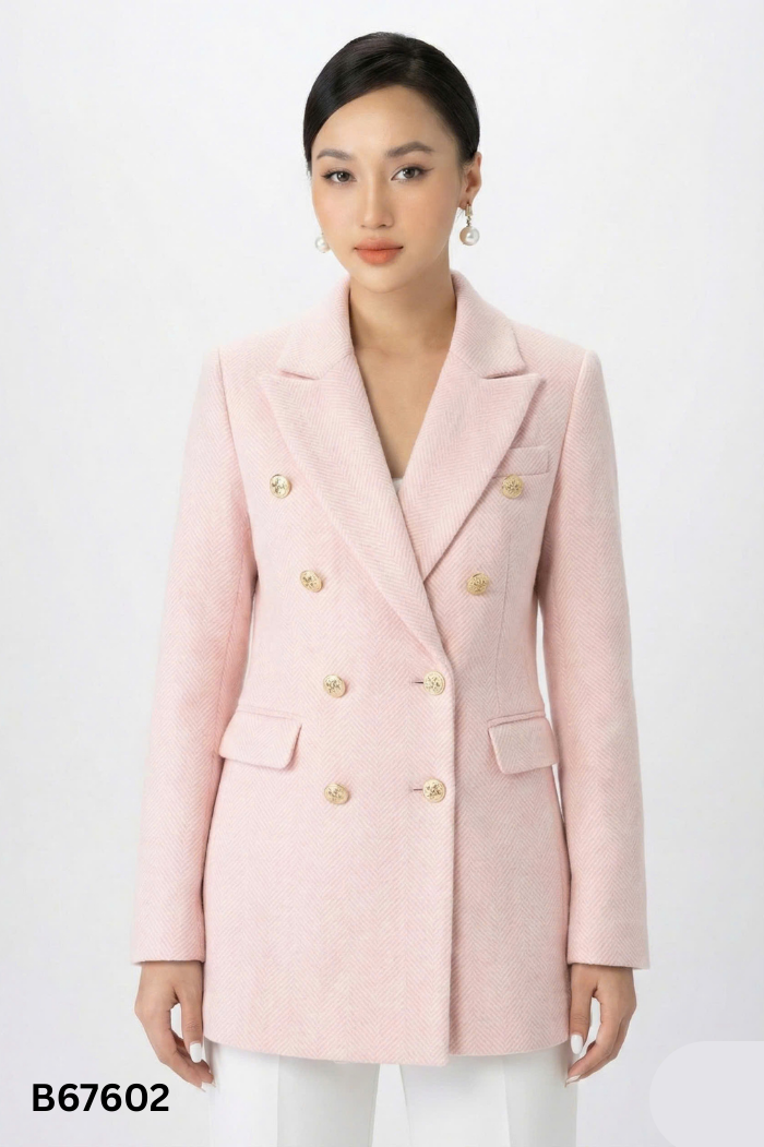 Áo vest dạ hồng