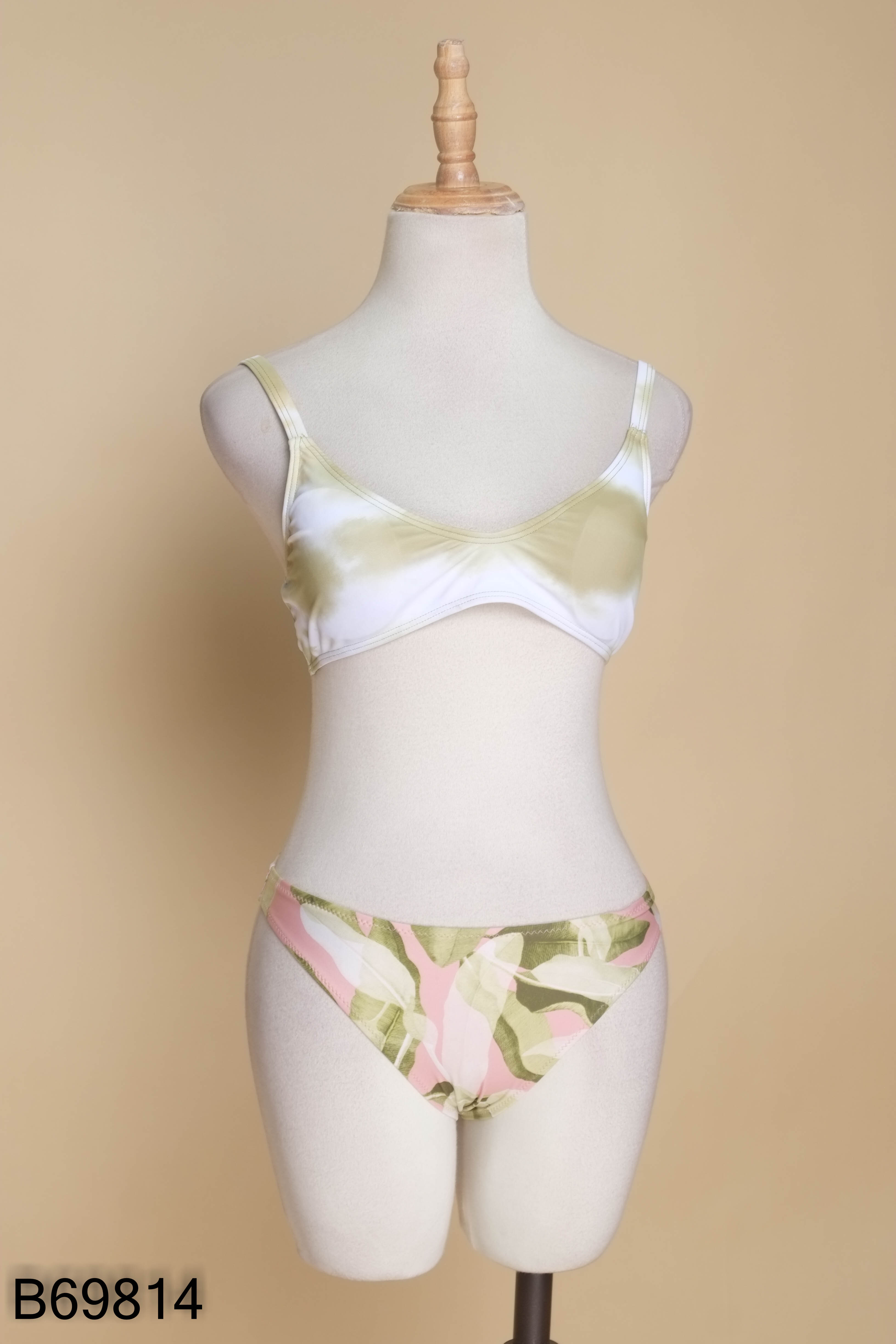 Set bikini áo SHEIN + quần HM loang xanh