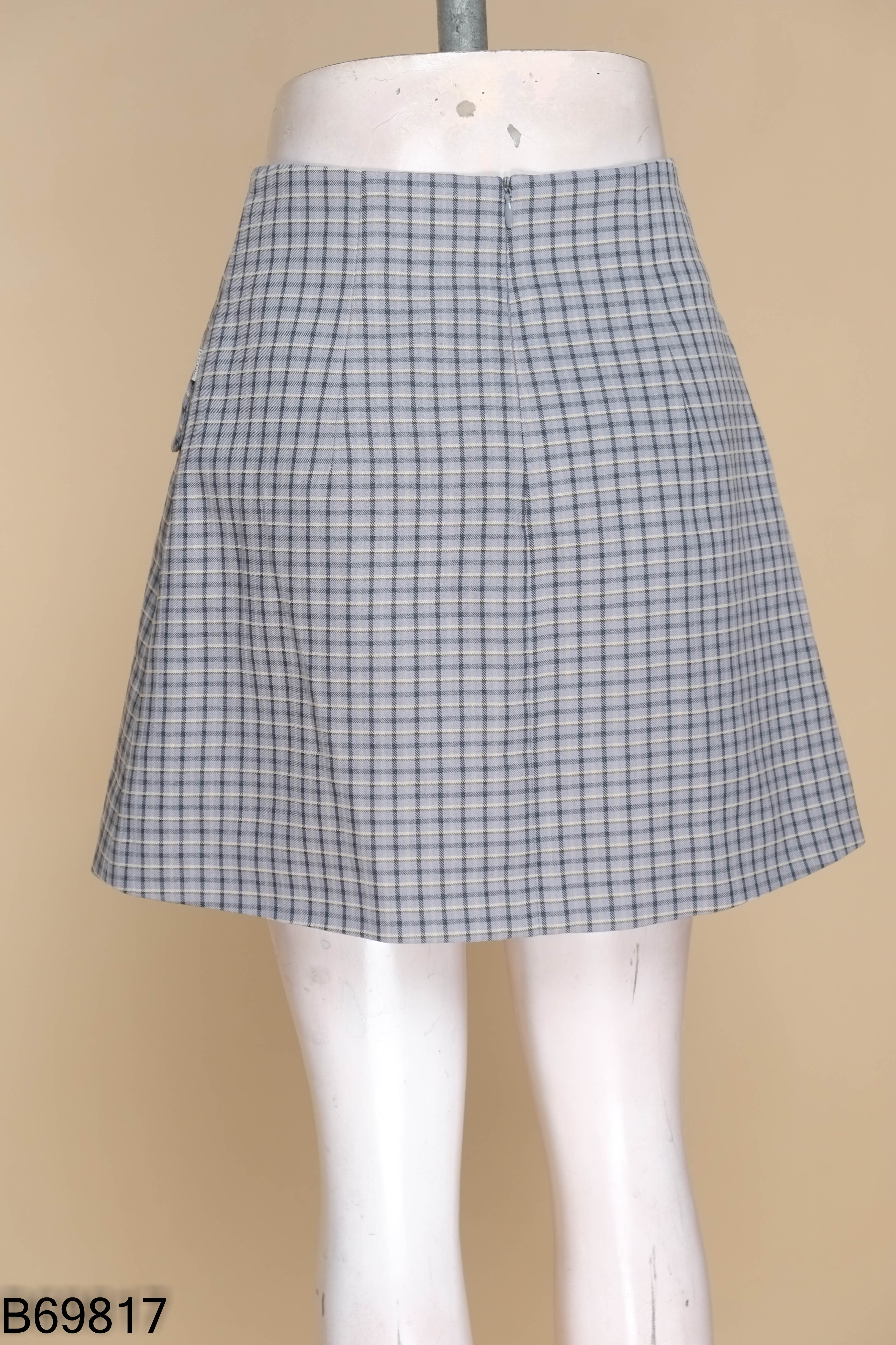 CHân váy D.CHIC xanh kẻ caro