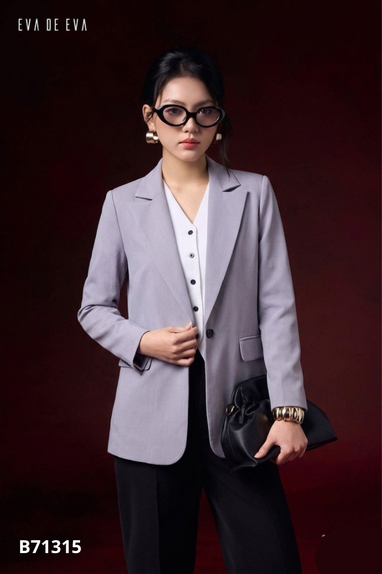NEWTAG Áo khoác VENIA vest xám có đệm vai