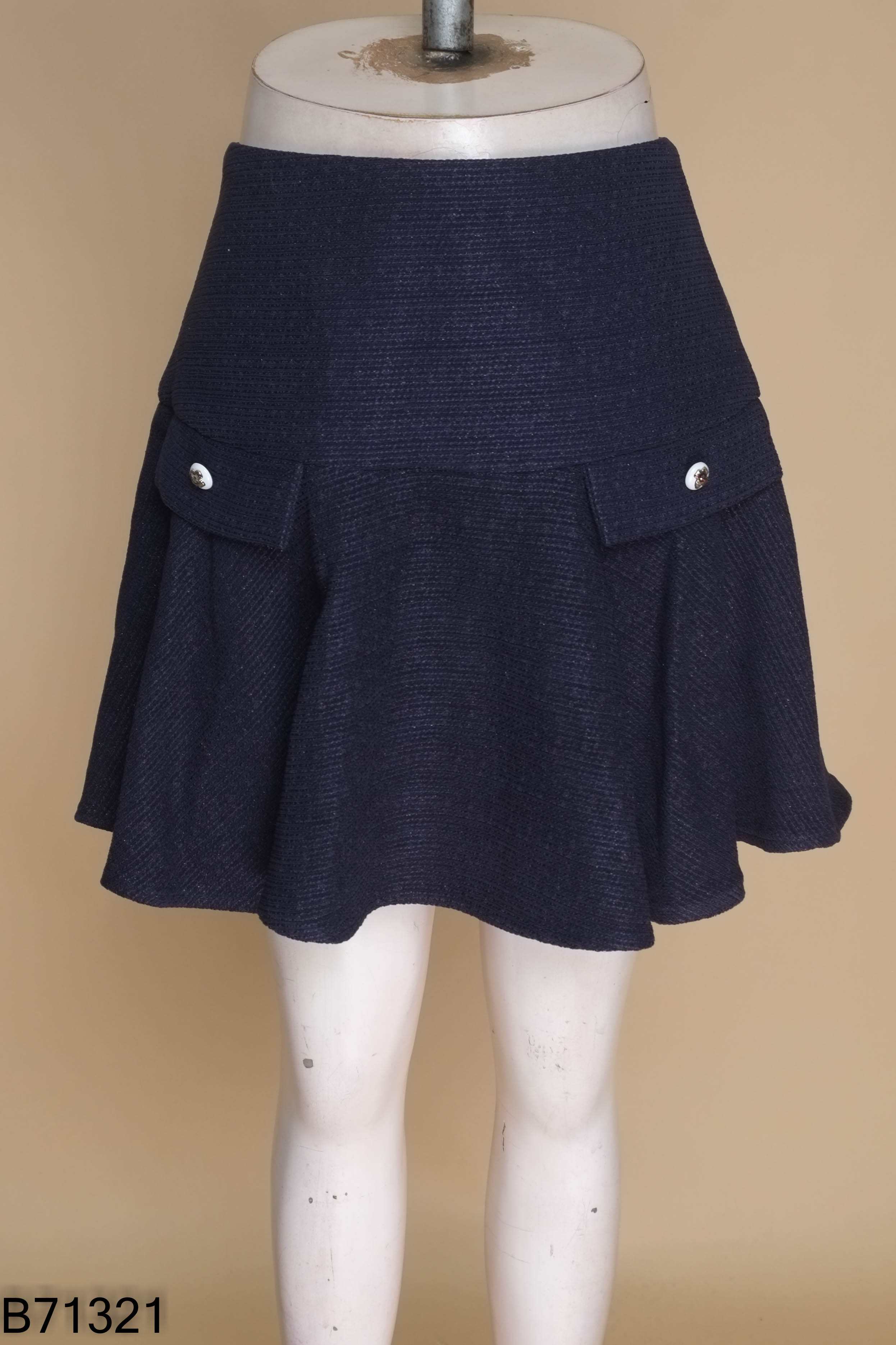 Chân váy ARA Store dạ tweed xanh
