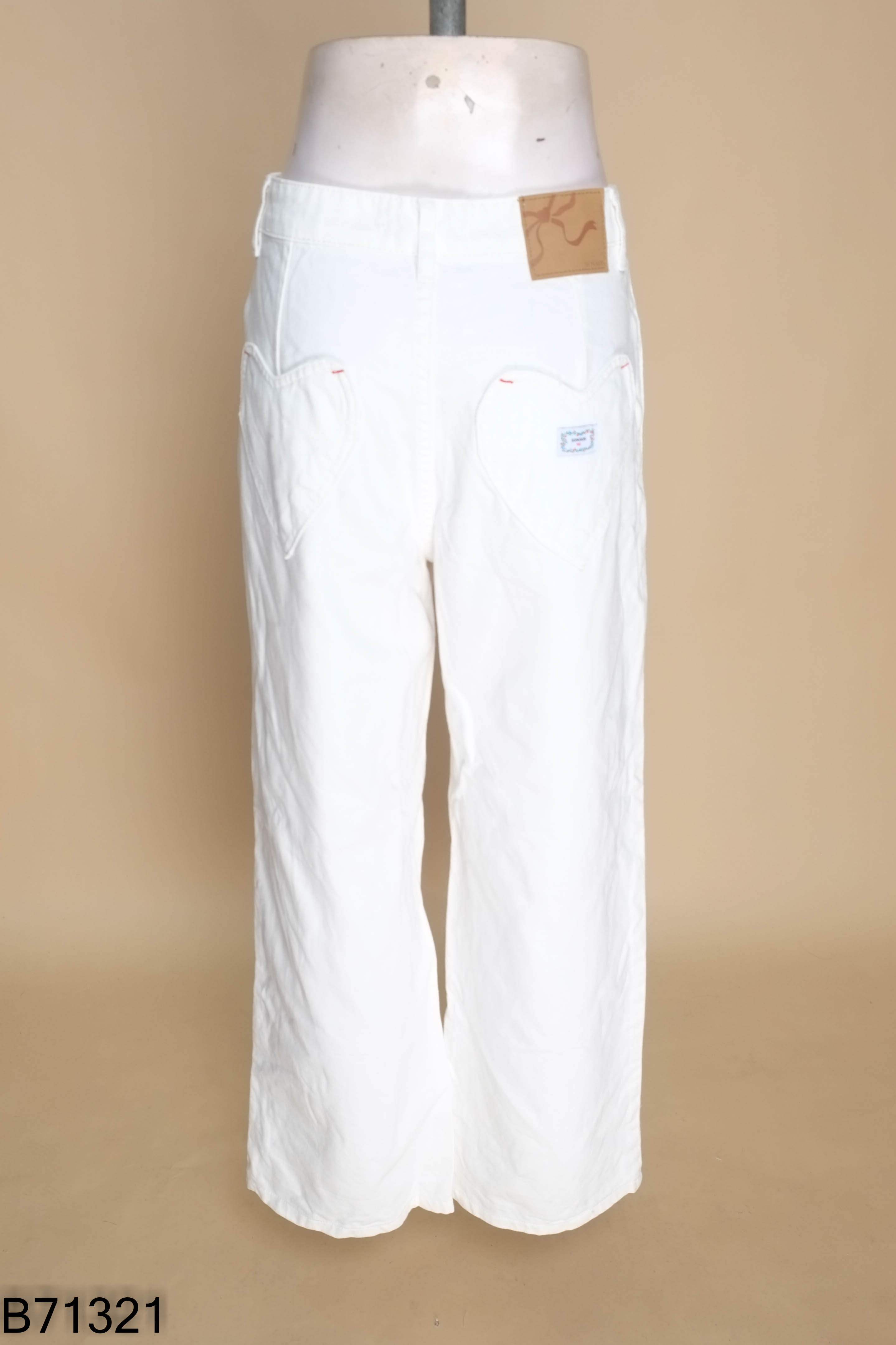 Quần RONRON jeans trắng