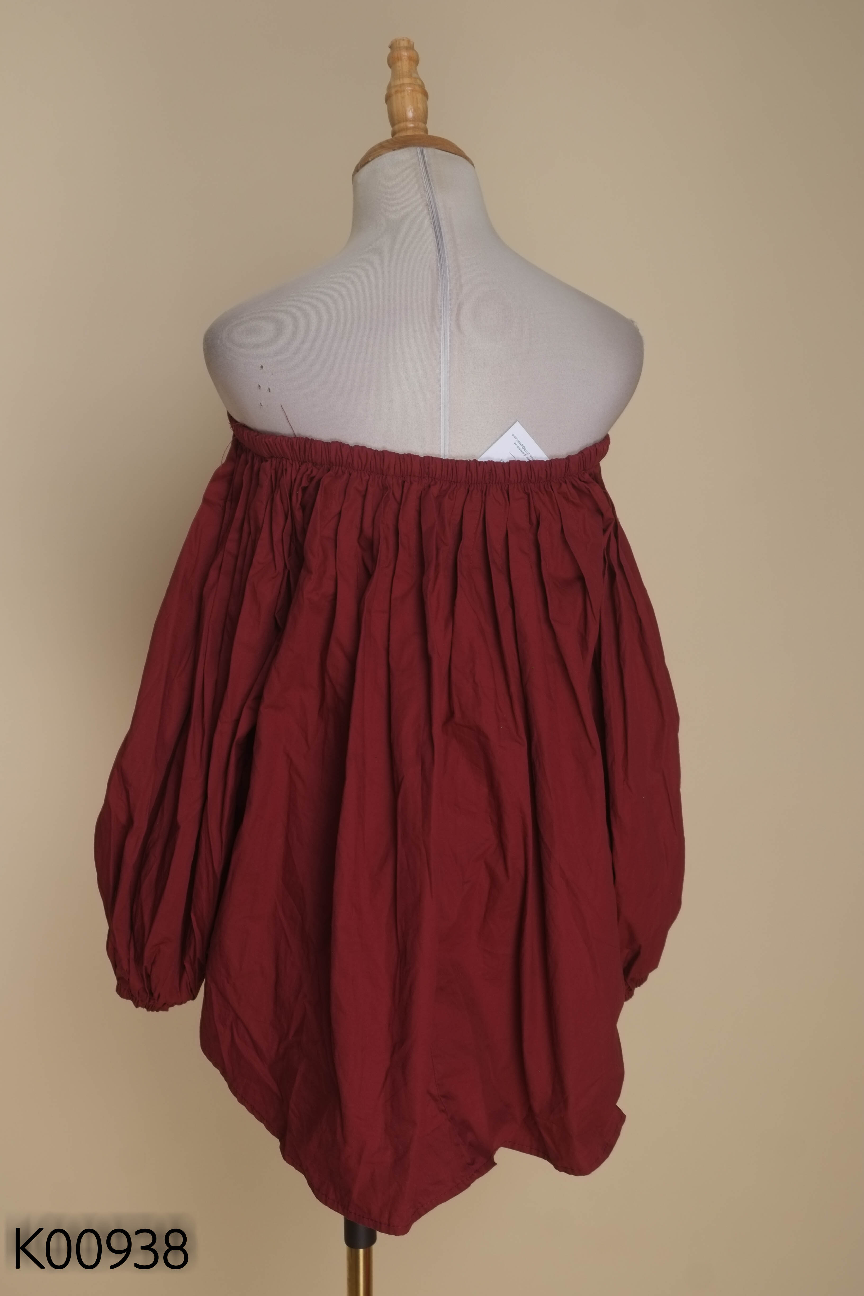 Áo babydoll đỏ trễ vai ANXING