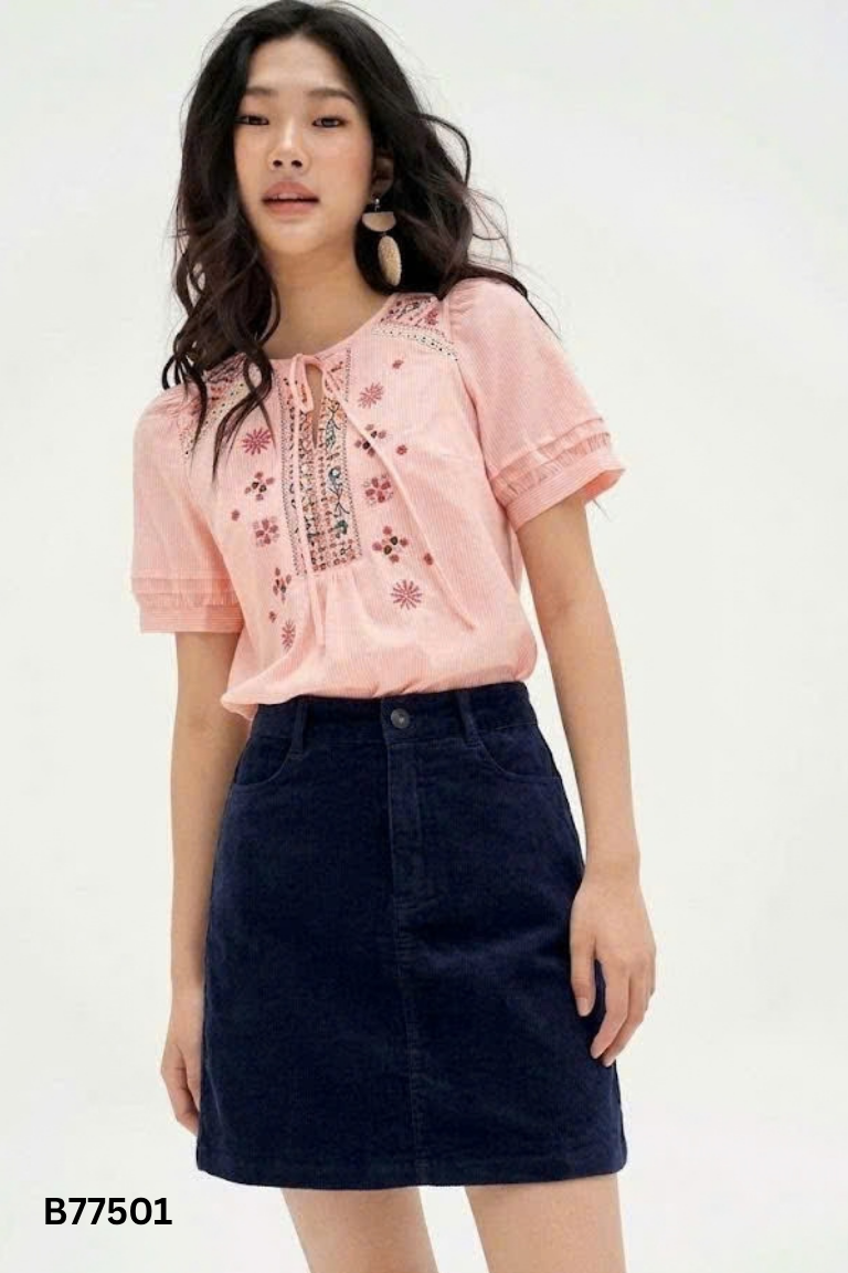 Chân váy ADORE DRESS xanh nhung tăm