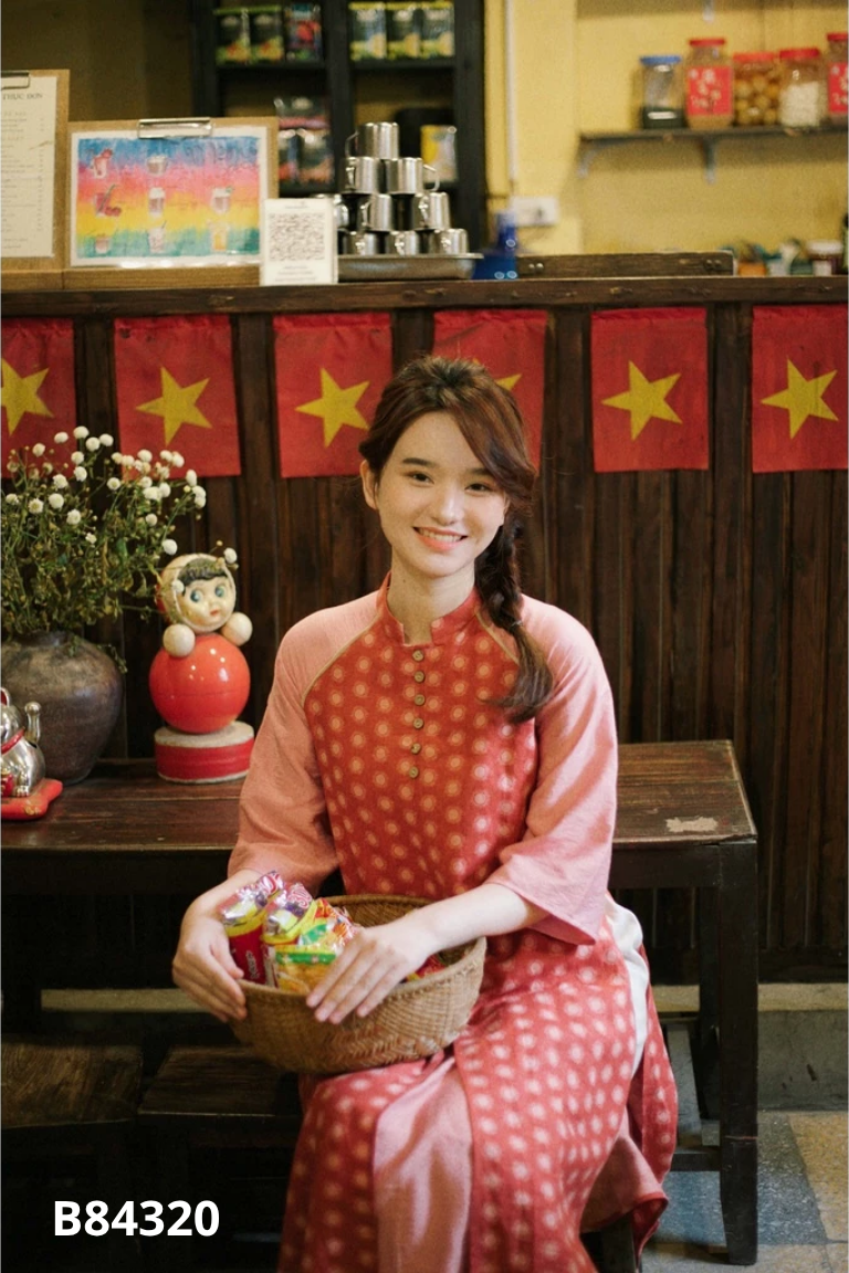 Áo dài KODAC cam 4 tà (không quần)