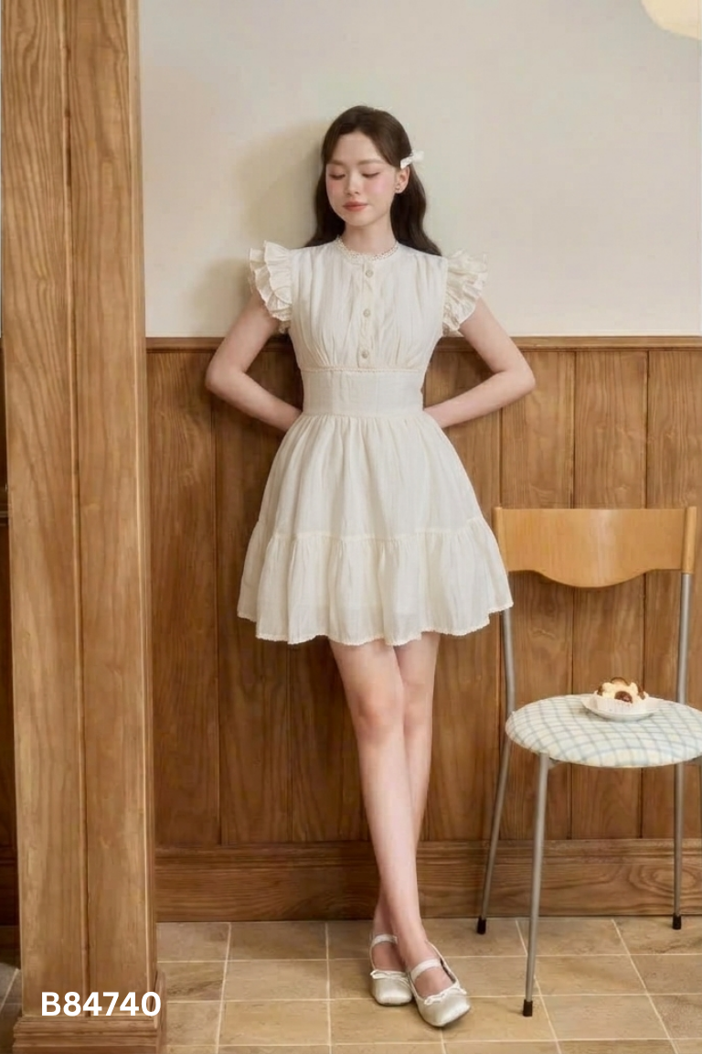 Váy be CÉLESTE. babydoll họa tiết tay bèo
