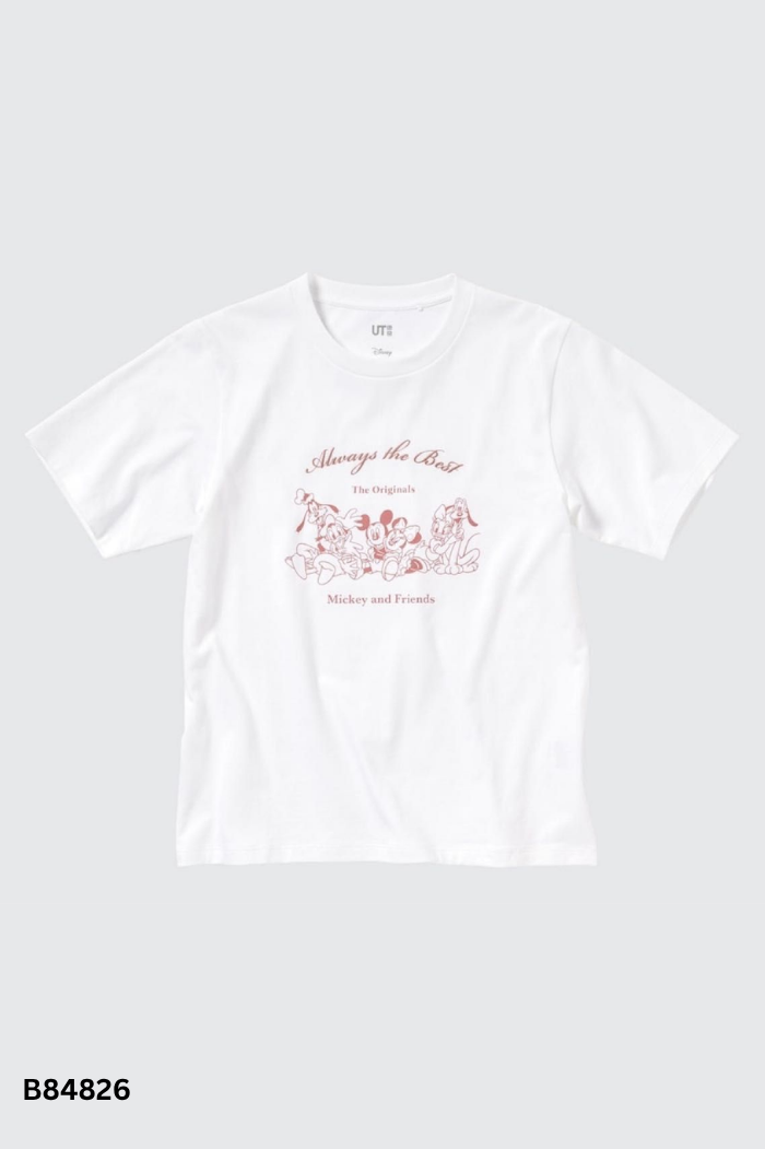 Áo trắng UNIQLO in hình Mickey