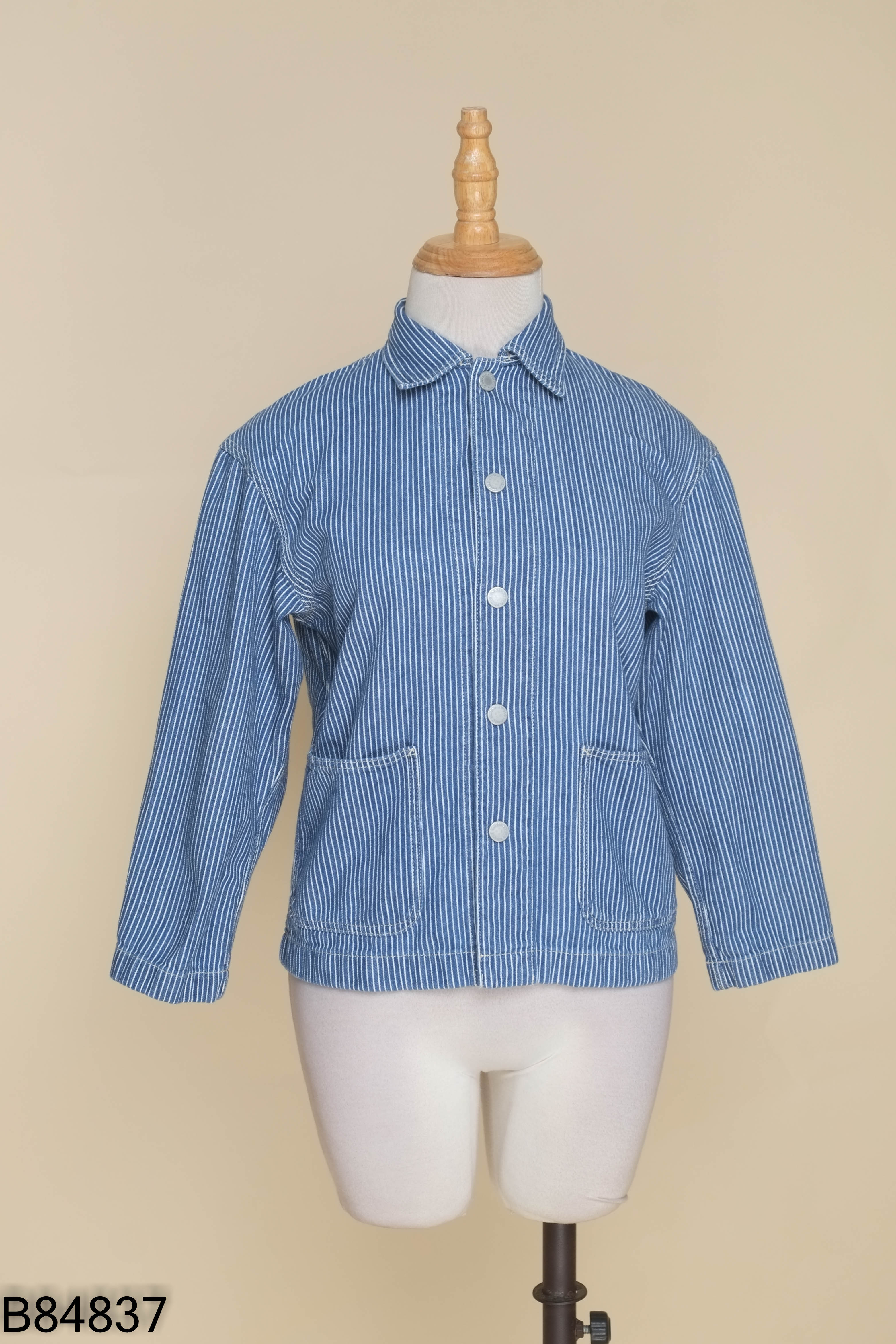 Áo sơ mi jeans kẻ KIDS