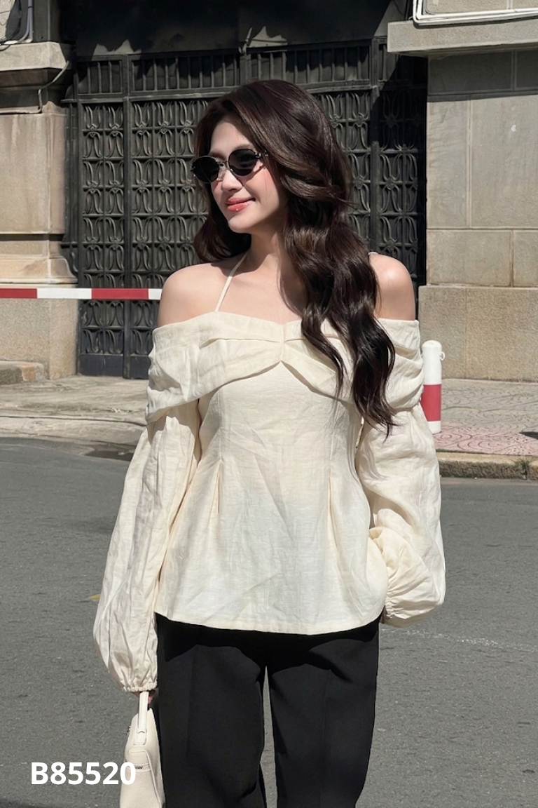 Áo babydoll be cổ dây