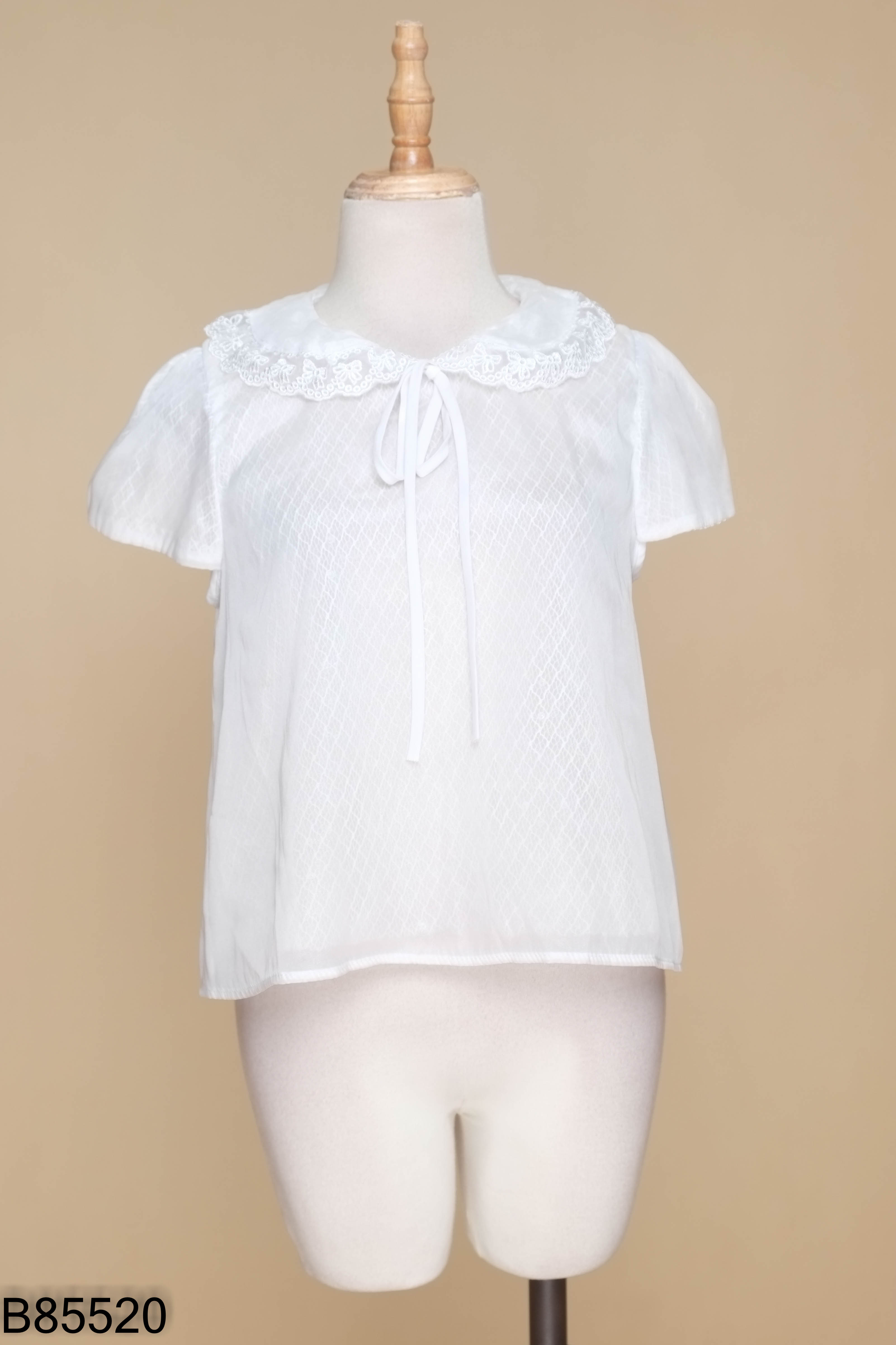 Áo trắng lưới JOELLA đính sequin