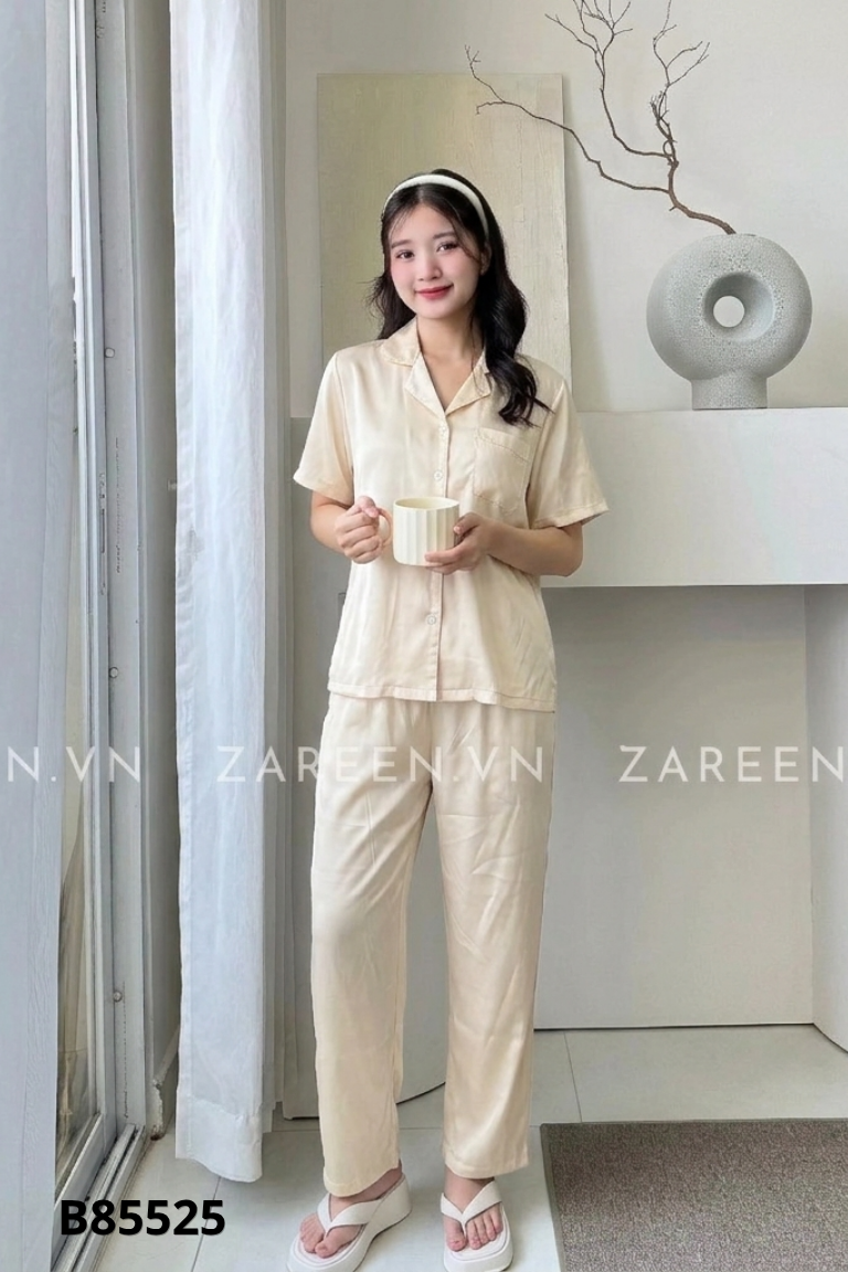 SET áo ngủ be nâu+ quần