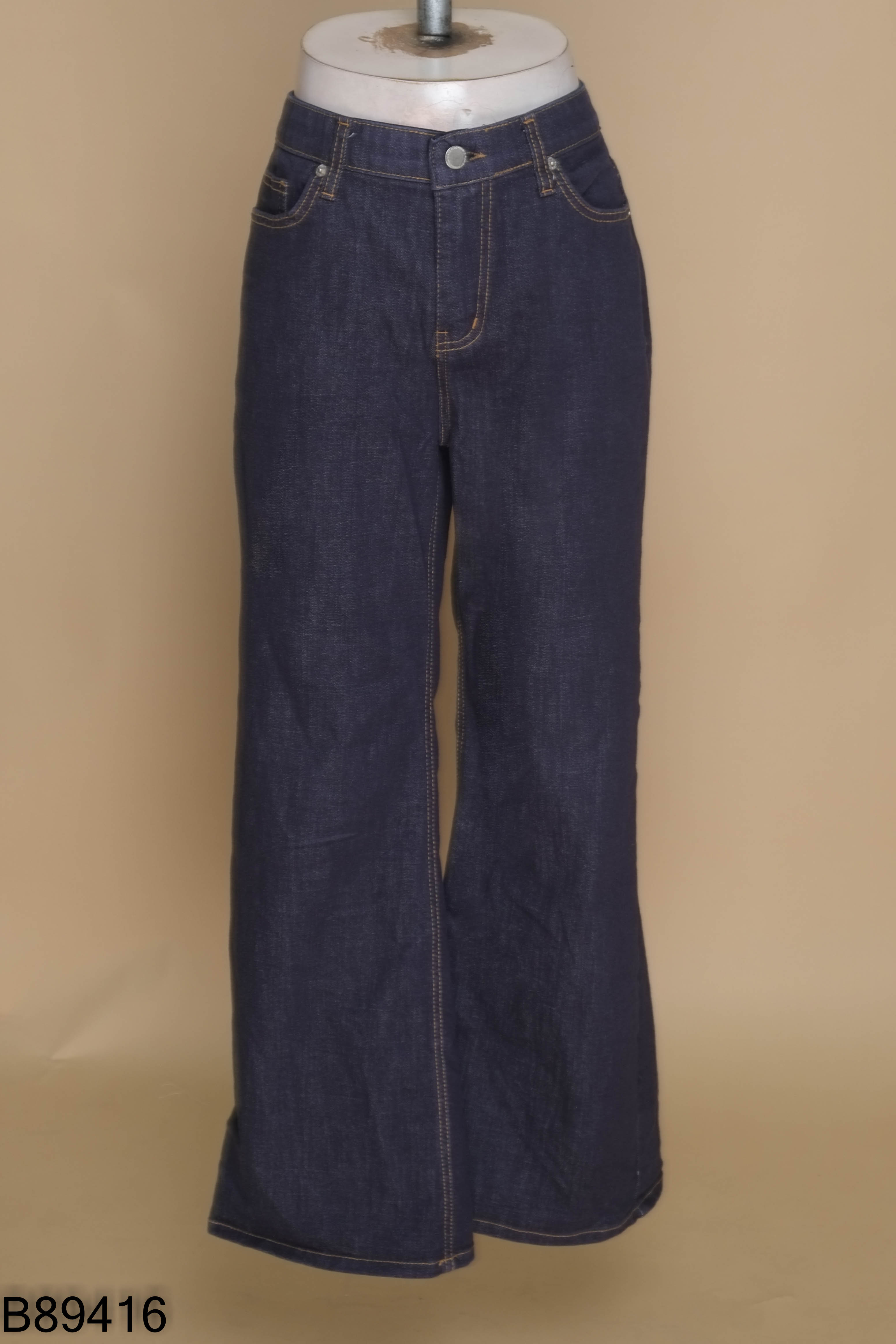 Quần jeans suông xanh đậm