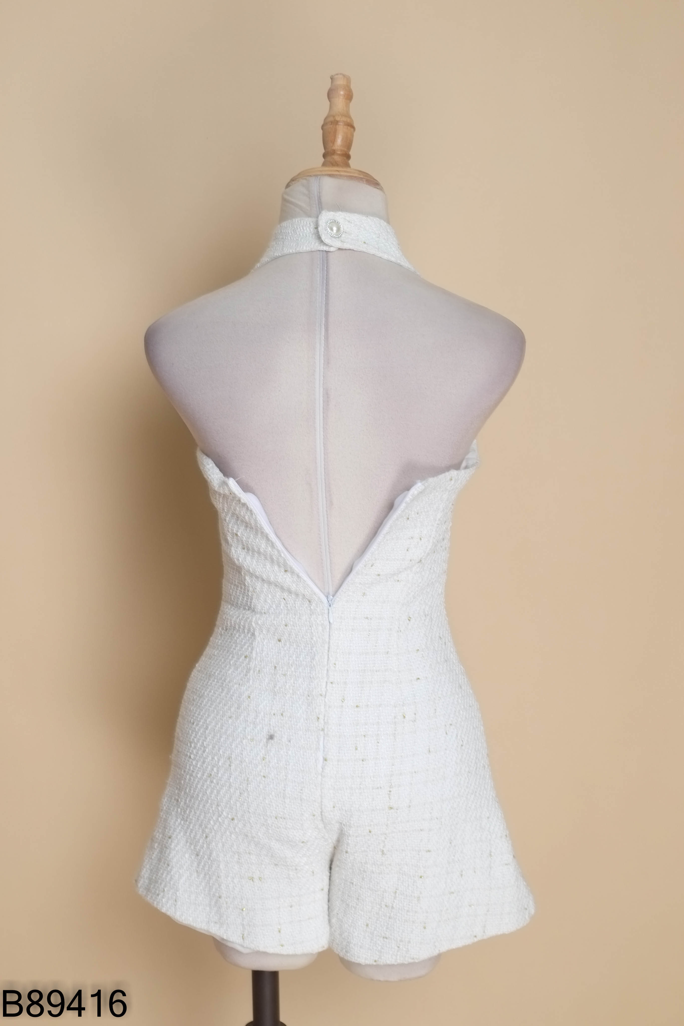 Jumpsuits dạ trắng
