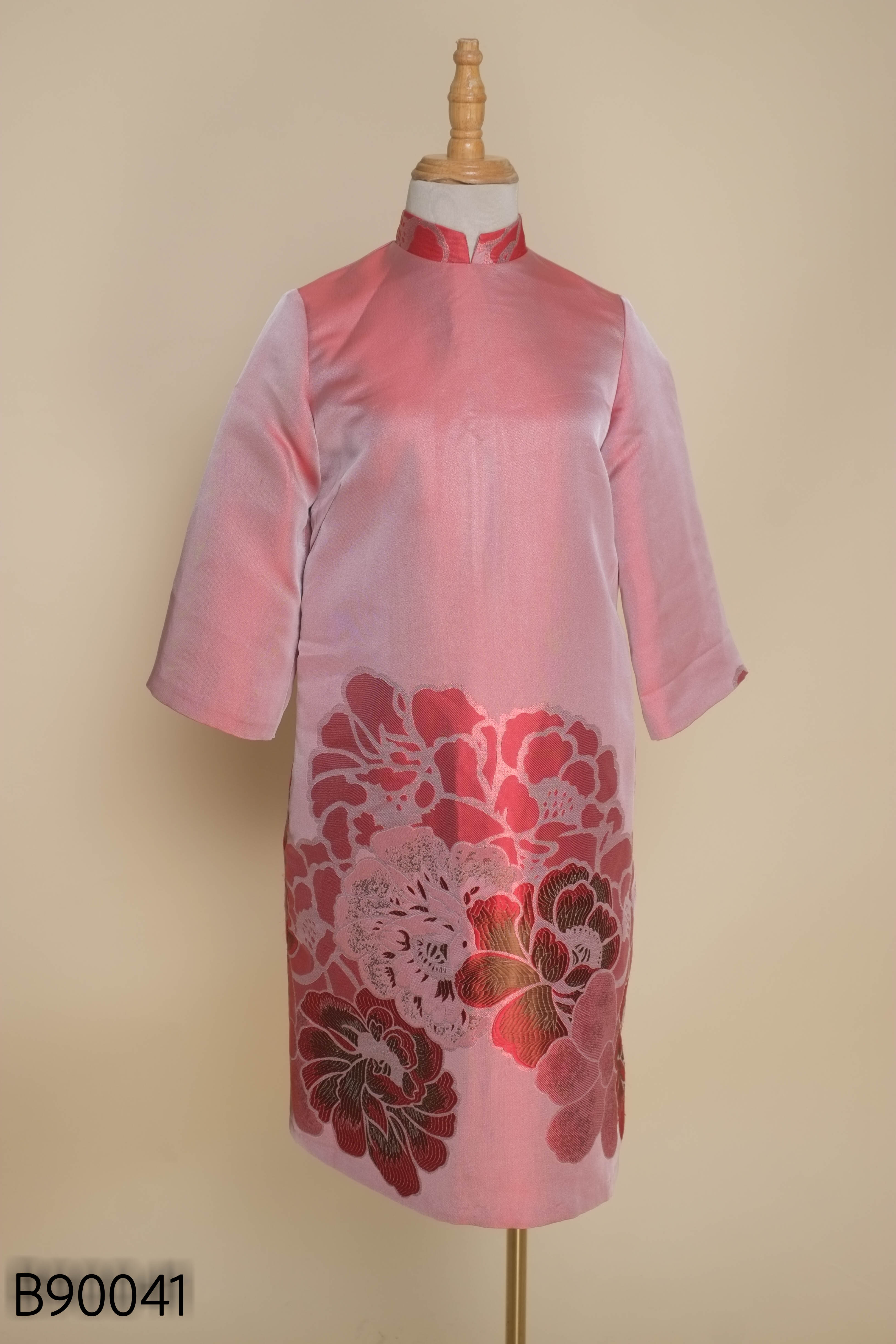 Váy suông hồng KANA dài tay