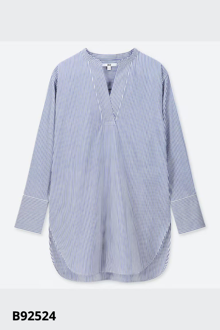 Áo sơ mi xanh UNIQLO kẻ