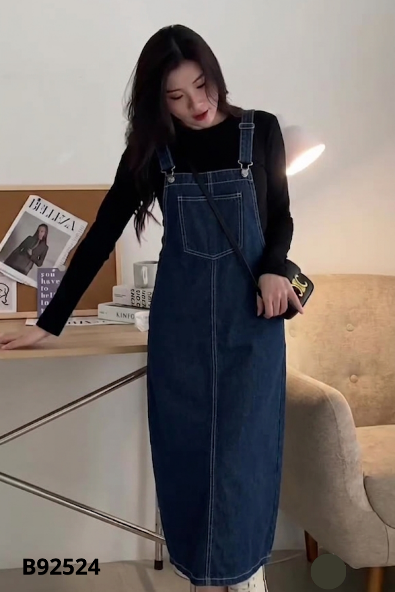 Yếm váy jeans xanh
