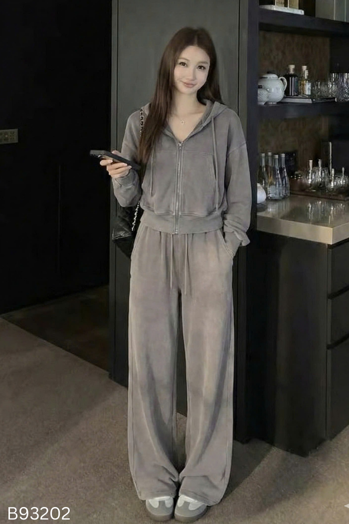 Set áo hoodie zip + quần dài