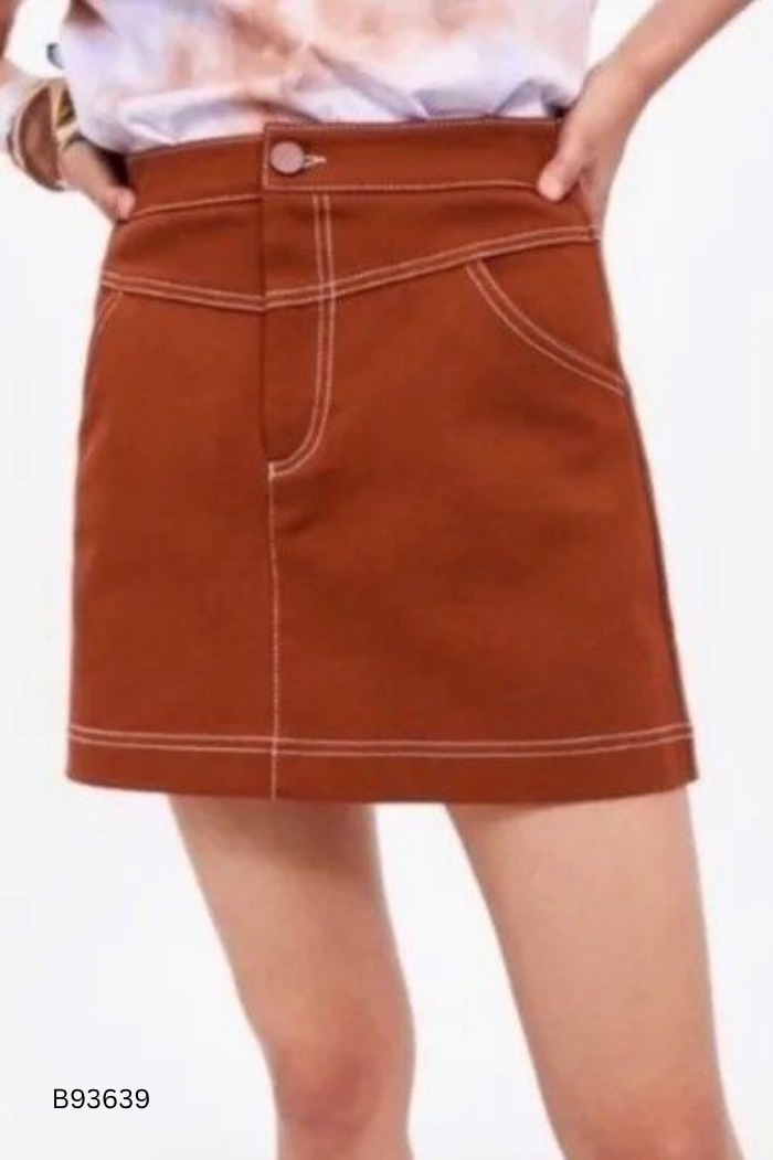 Chân váy ZARA jeans cam đất
