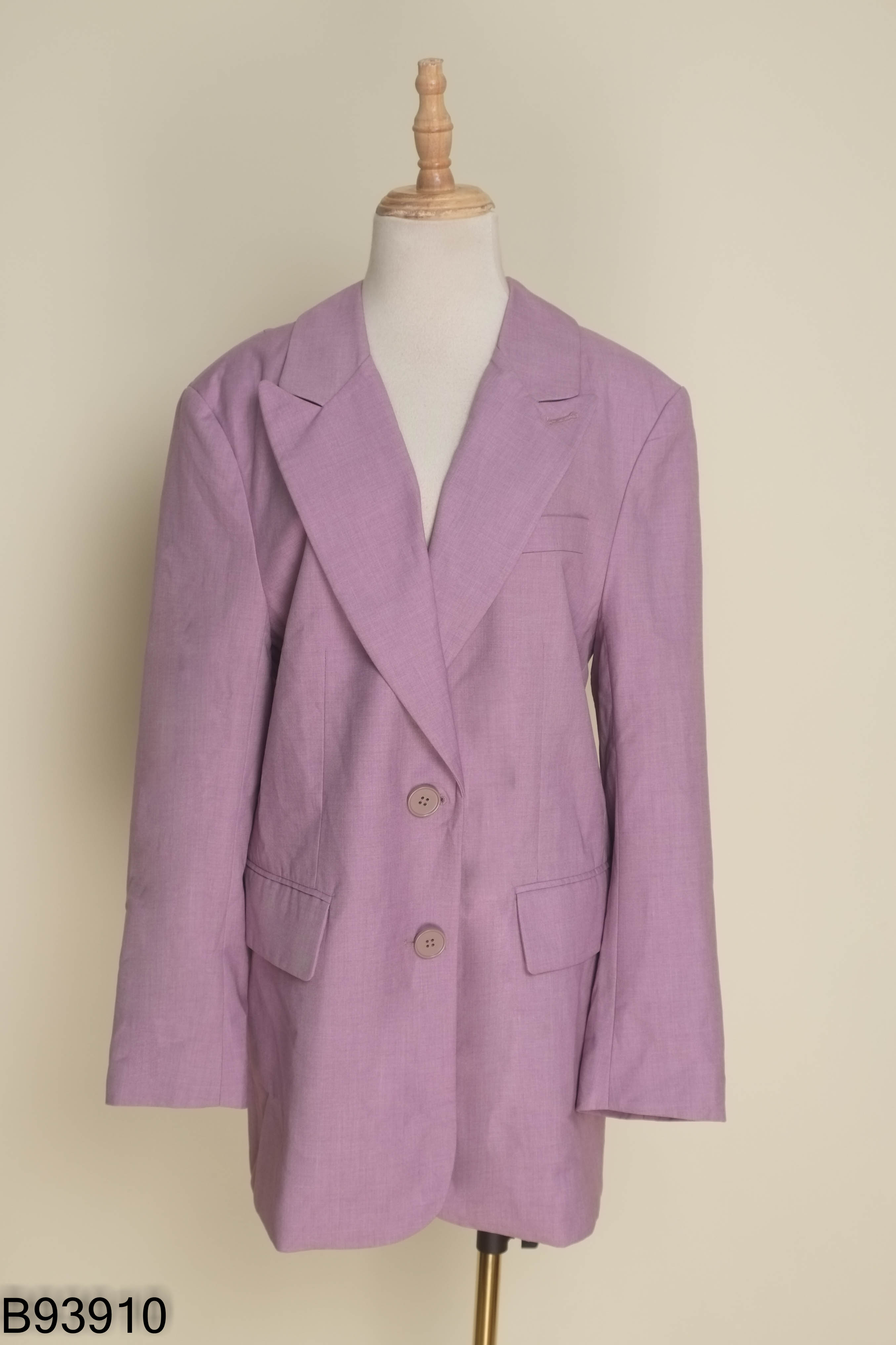 Áo khoác blazers tím đính đá cổ
