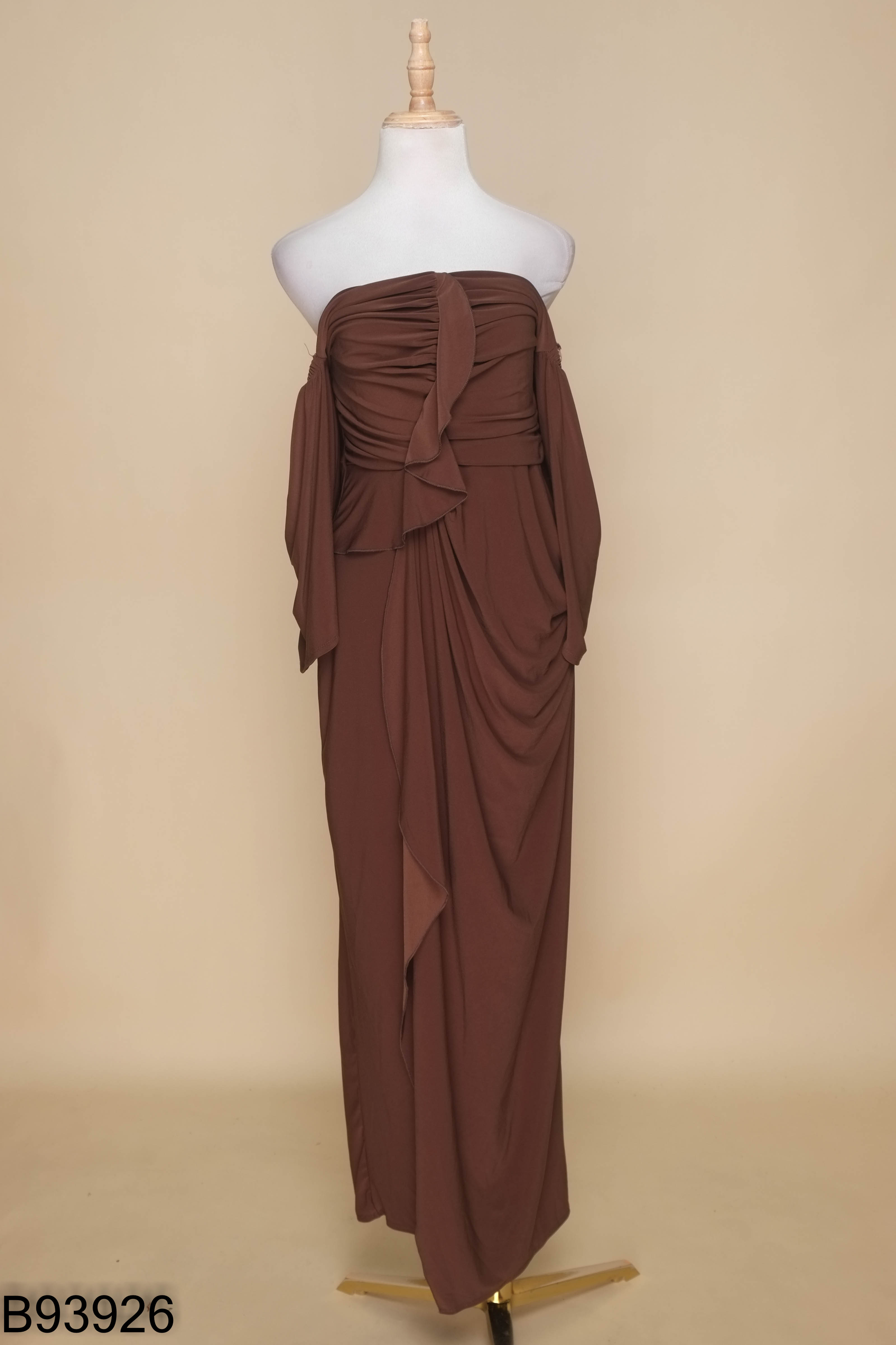Váy ROSEGIRL STORE nâu cổ vuông
