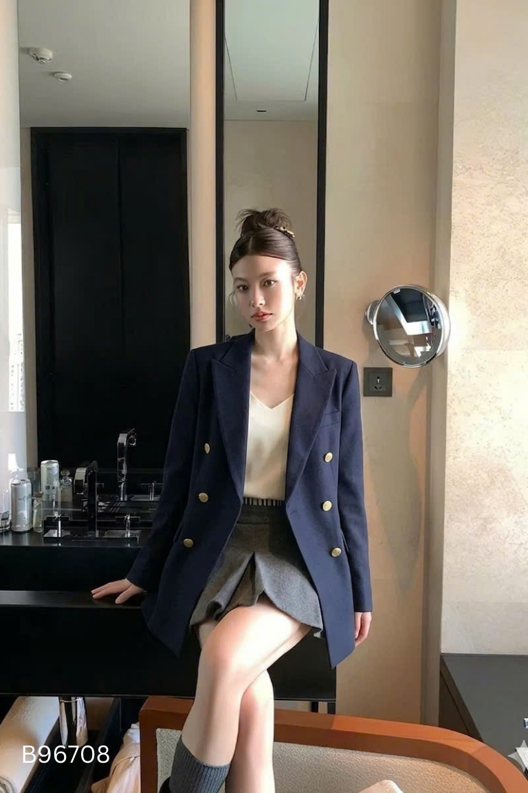 Áo khoác blazers xanh