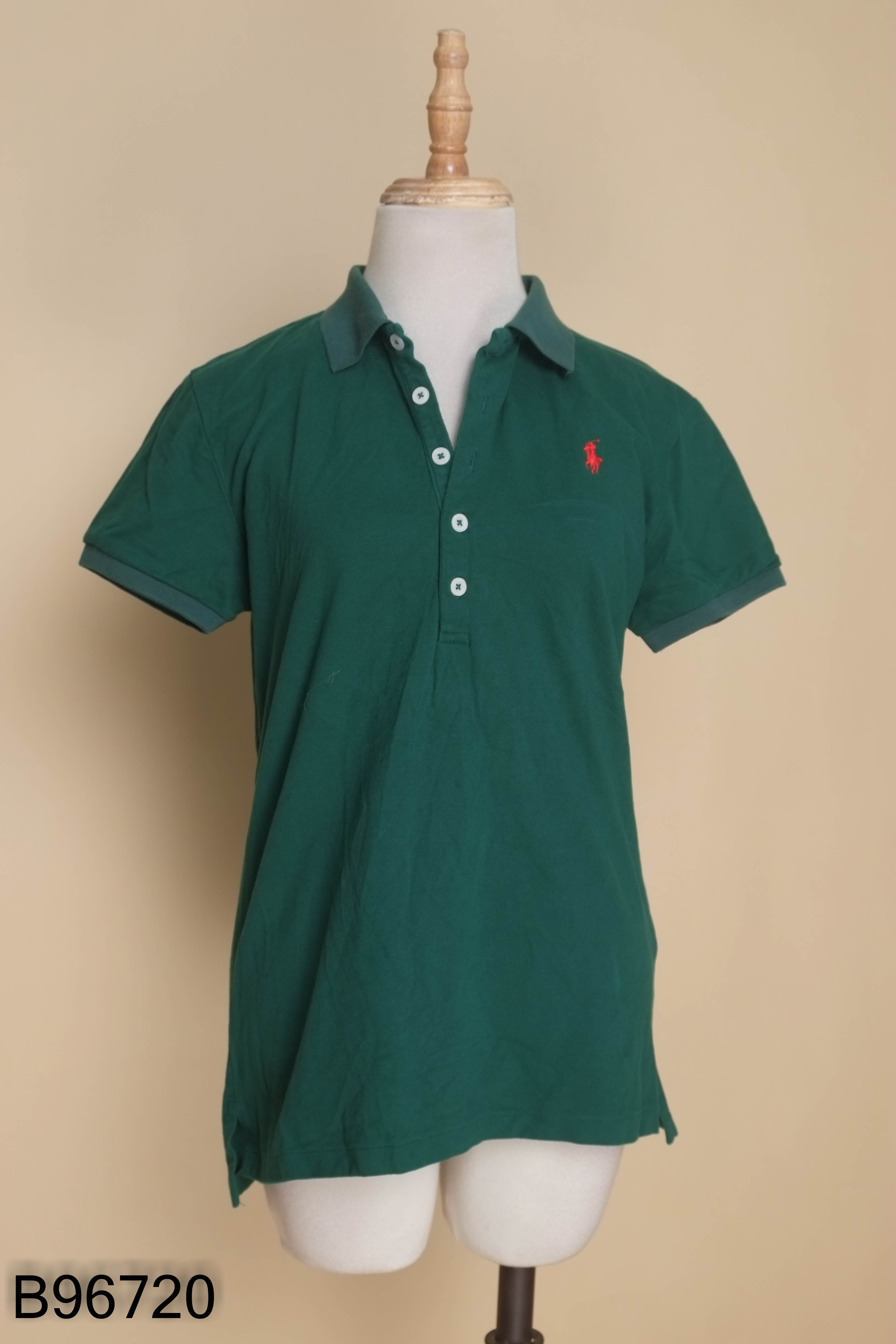 Áo polo xanh lá thêu ngựa